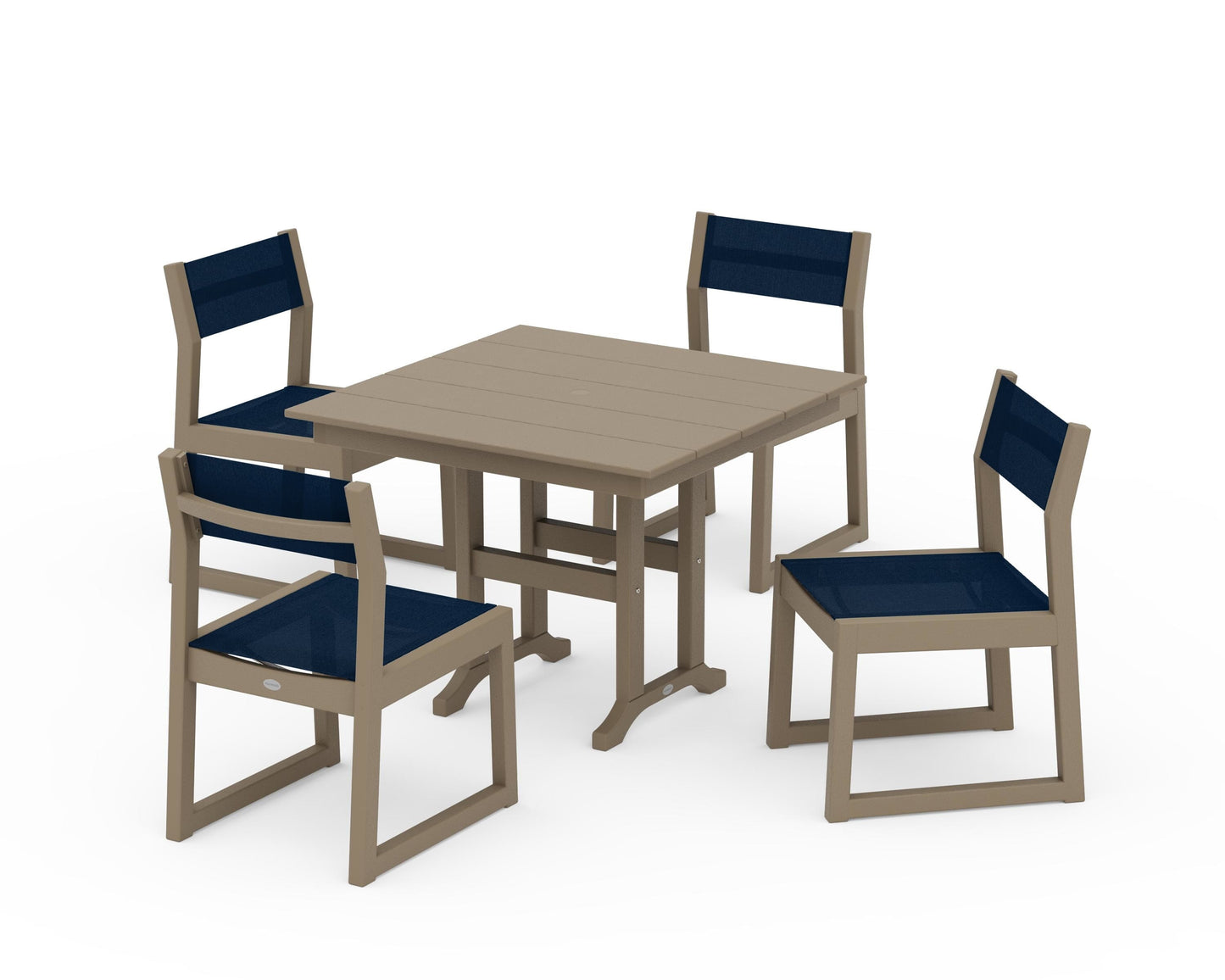 EDGE Sling Side Chair 5-Piece Farmhouse Dining Set