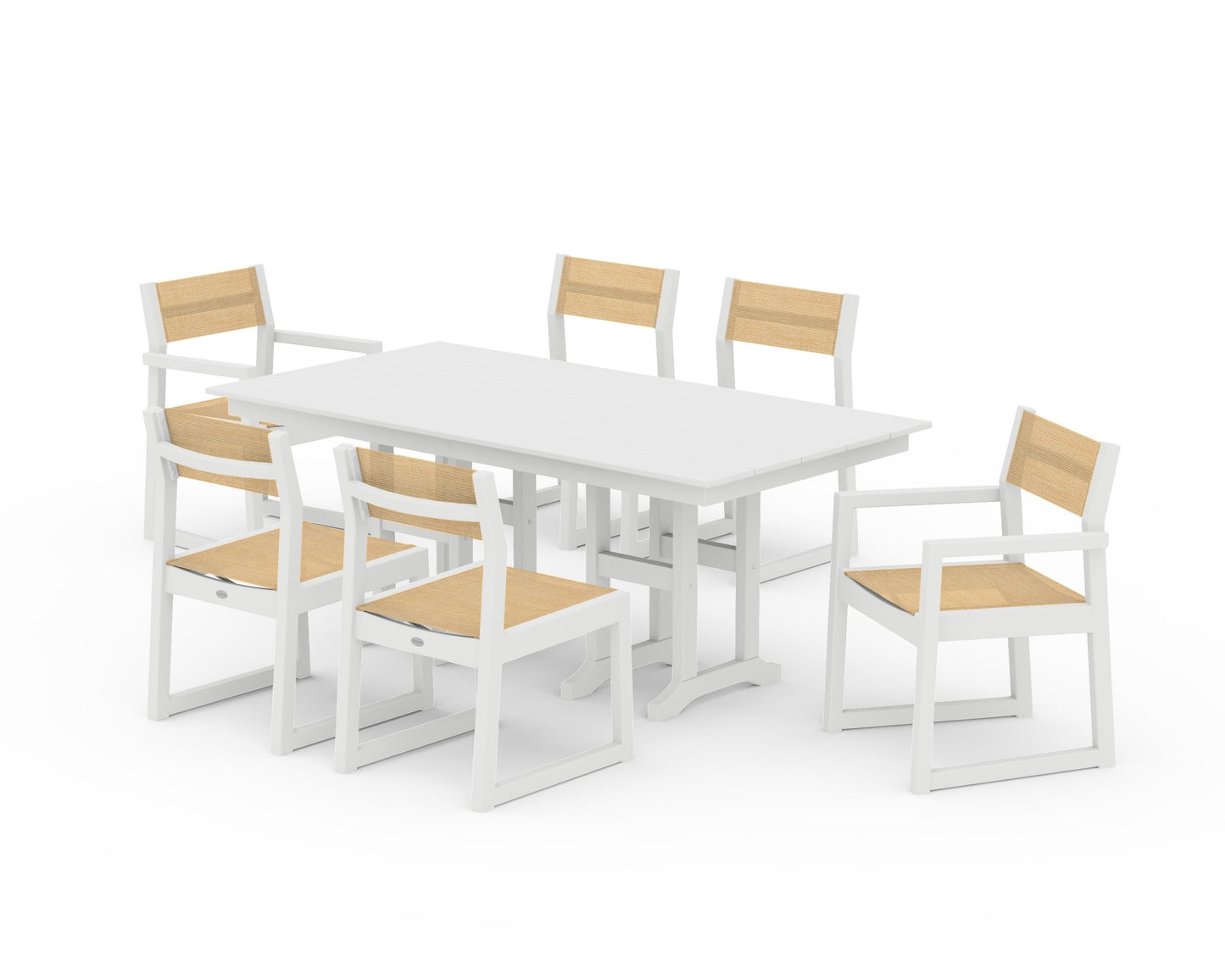 EDGE Sling 7-Piece Farmhouse Dining Set