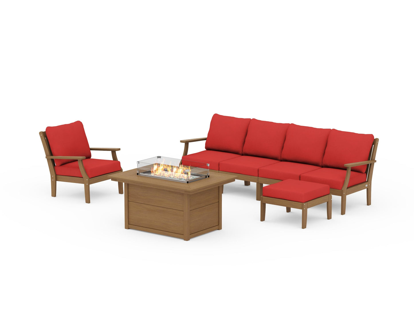 Braxton Sectional Lounge and Fire Pit Set
