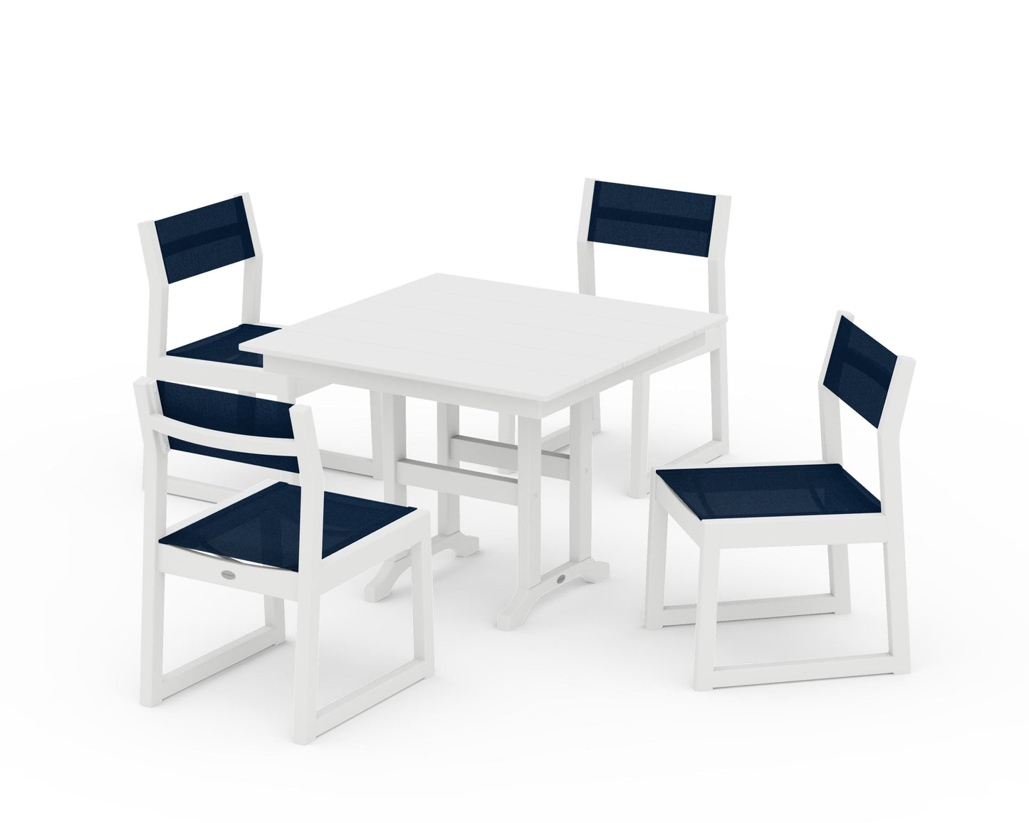 EDGE Sling Side Chair 5-Piece Farmhouse Dining Set
