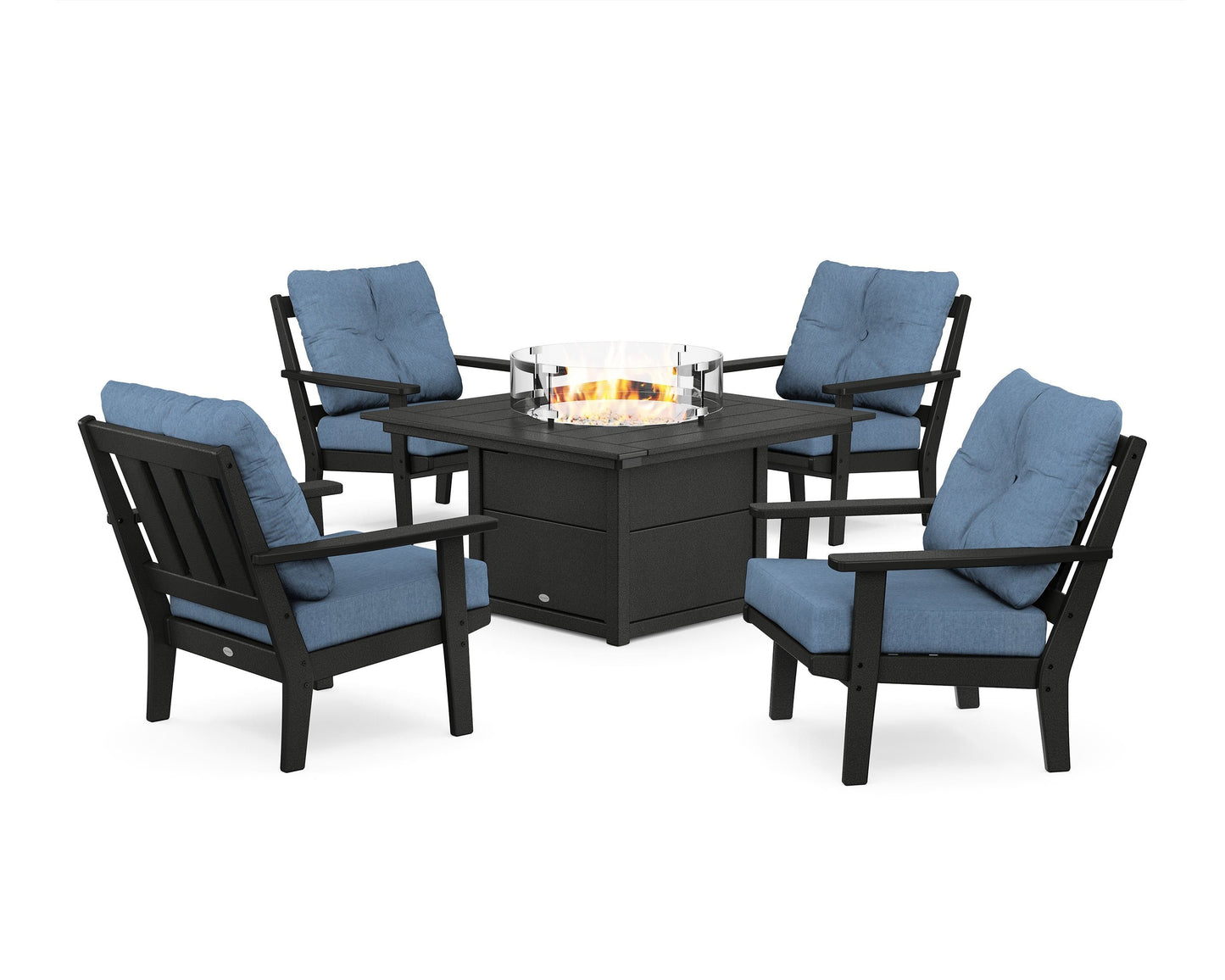 Oxford 5-Piece Deep Seating Set with Fire Pit Table