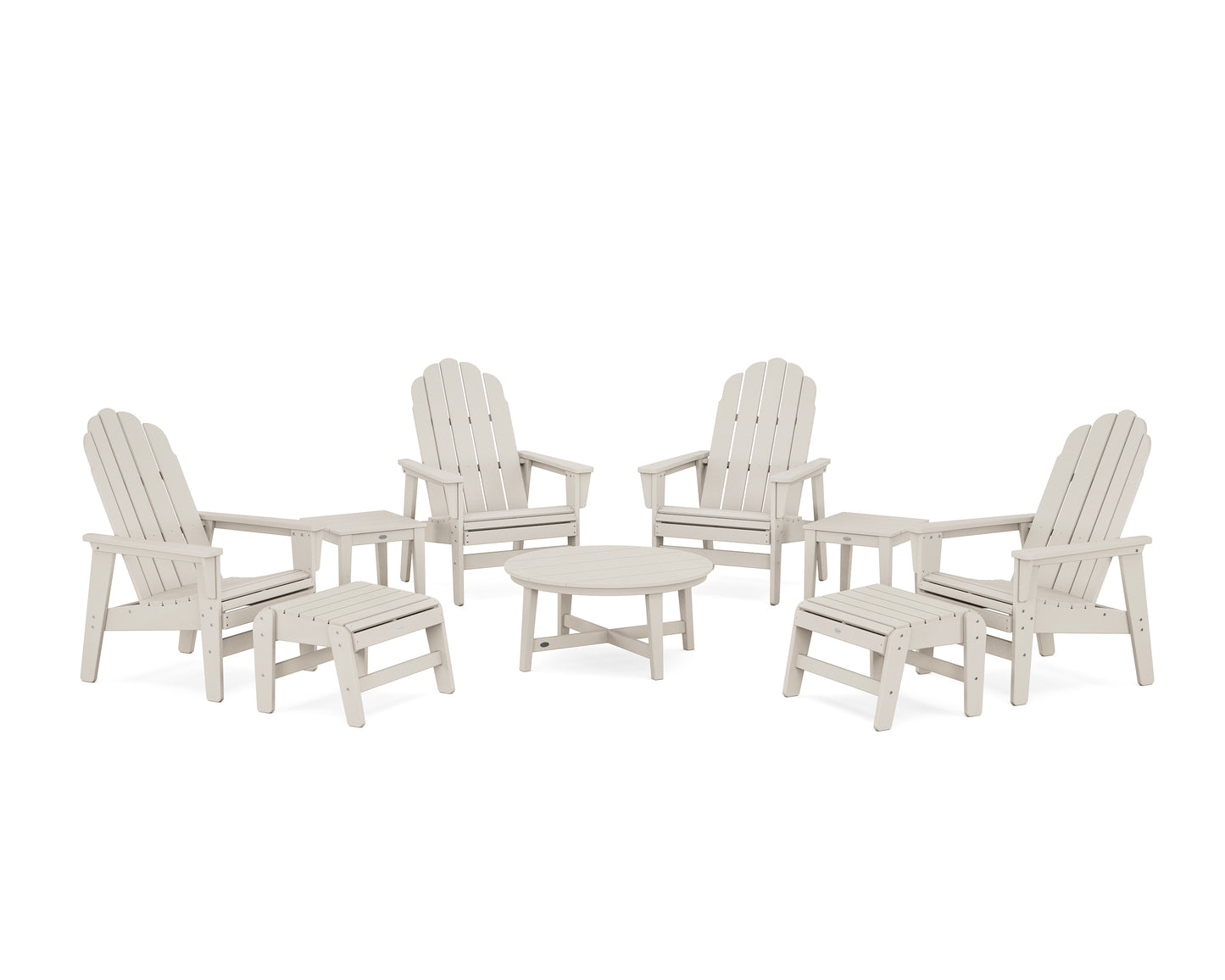 Vineyard Grand Upright Adirondack 9-Piece Conversation Set