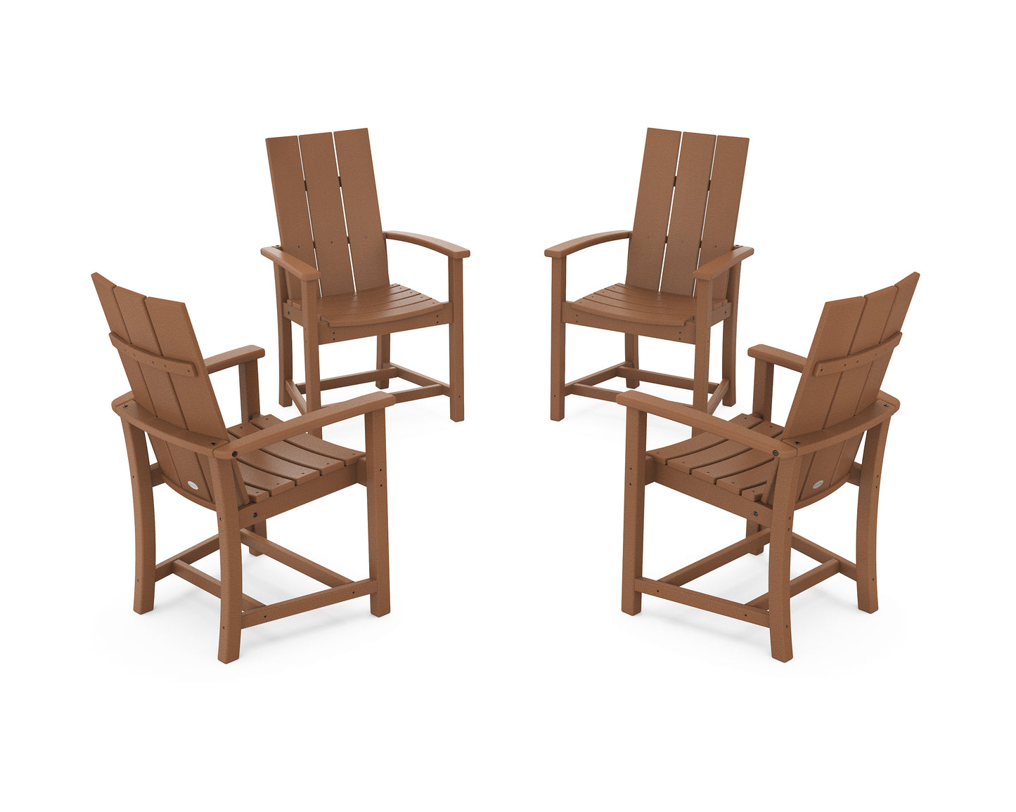 Modern 4-Piece Upright Adirondack Conversation Set