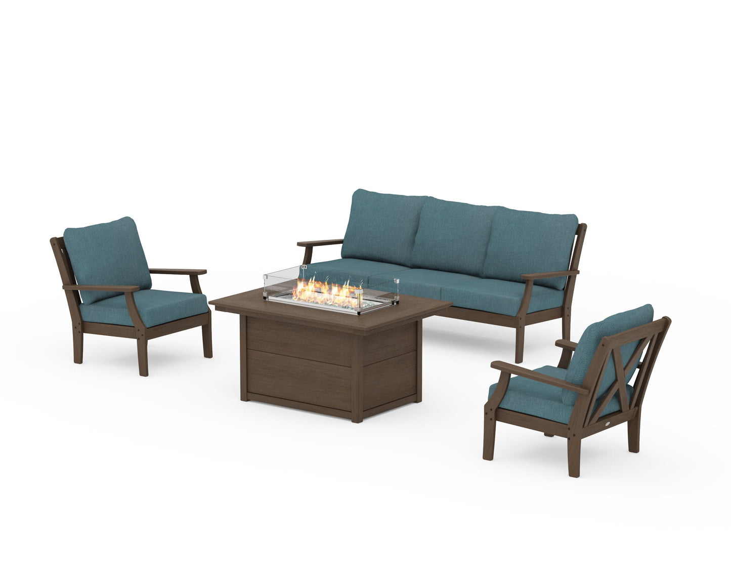 Braxton Deep Seating Fire Pit Table Set