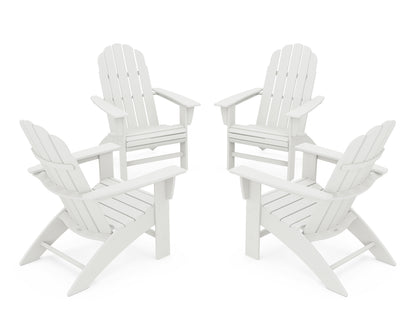 4-Piece Vineyard Curveback Adirondack Chair Conversation Set