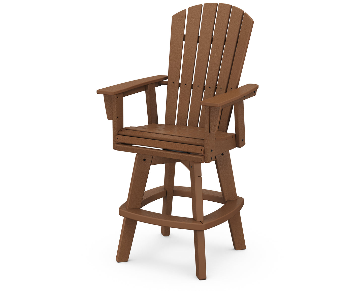 Nautical Curveback Adirondack Swivel Bar Chair