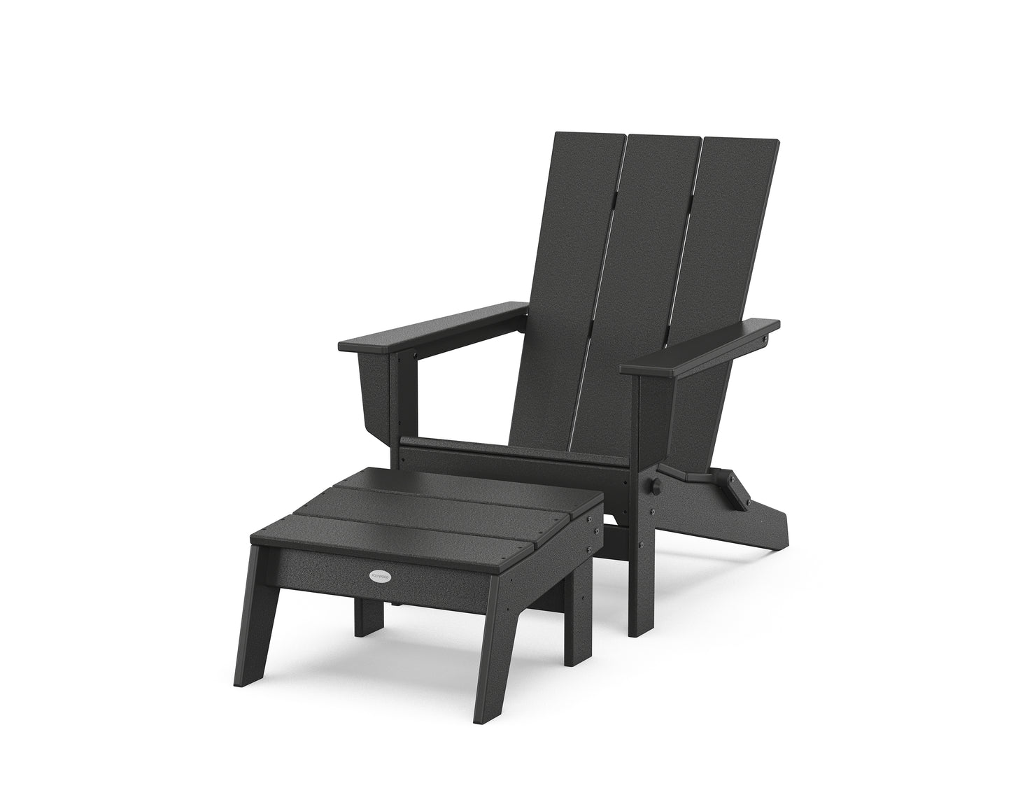 Modern Studio Folding Adirondack Chair with Ottoman