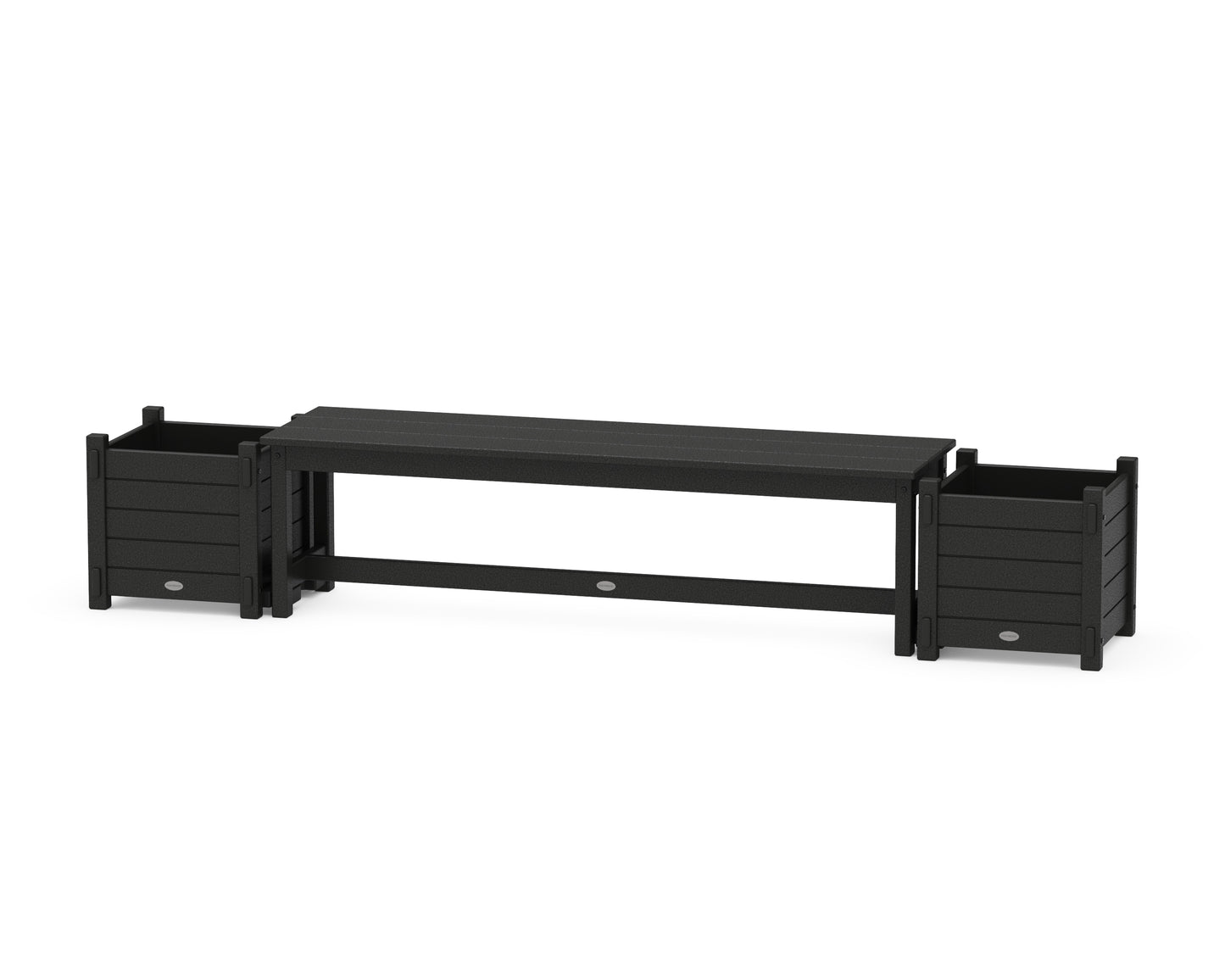 60" Nautical Straight Planter Bench Set