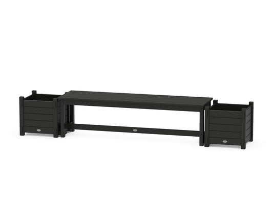 60" Nautical Straight Planter Bench Set