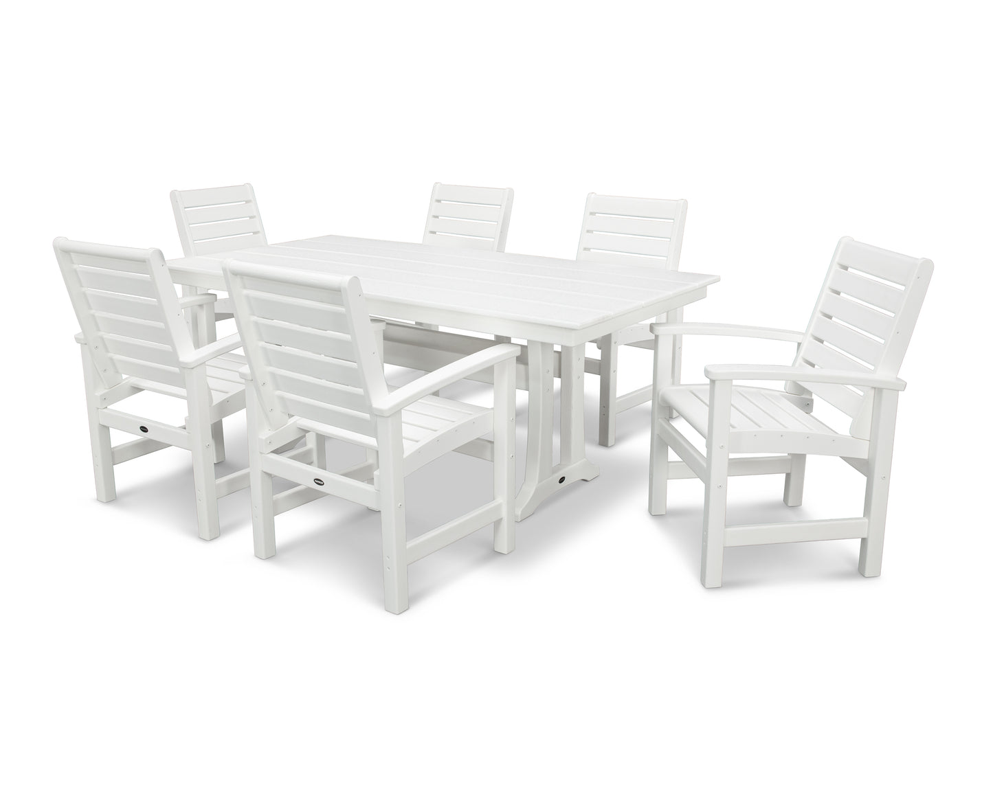 Signature 7-Piece Farmhouse Dining Set with Trestle Legs