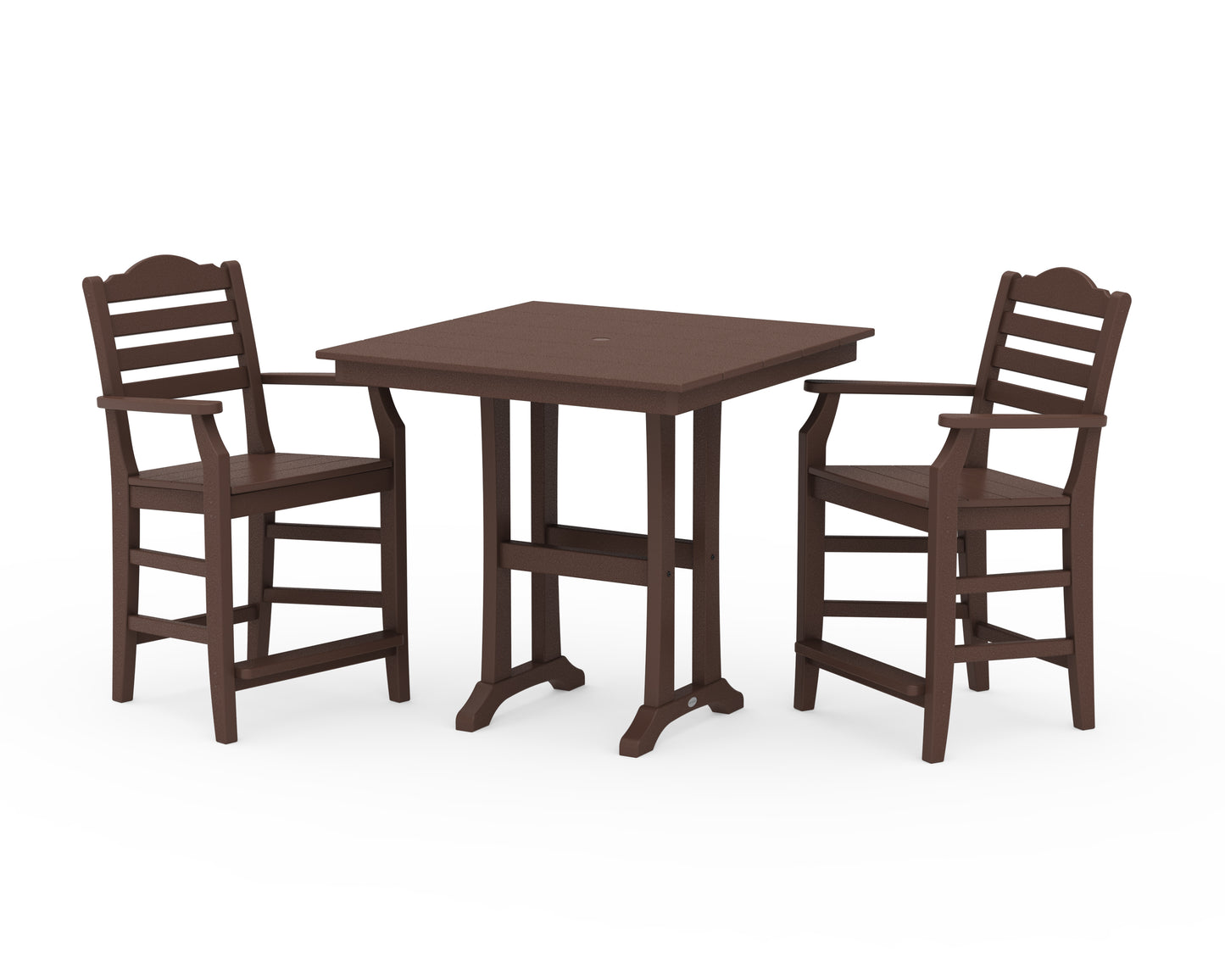 Savannah 3-Piece Farmhouse Counter Set with Trestle Legs