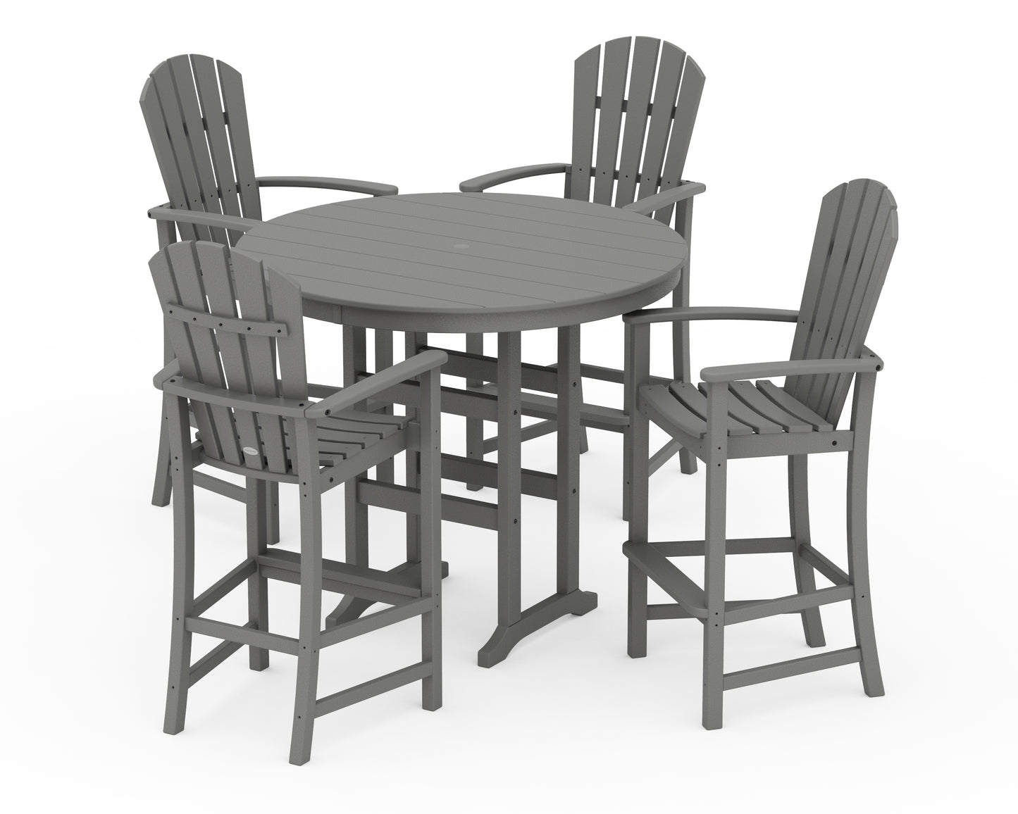 Palm Coast 5-Piece Round Farmhouse Bar Set