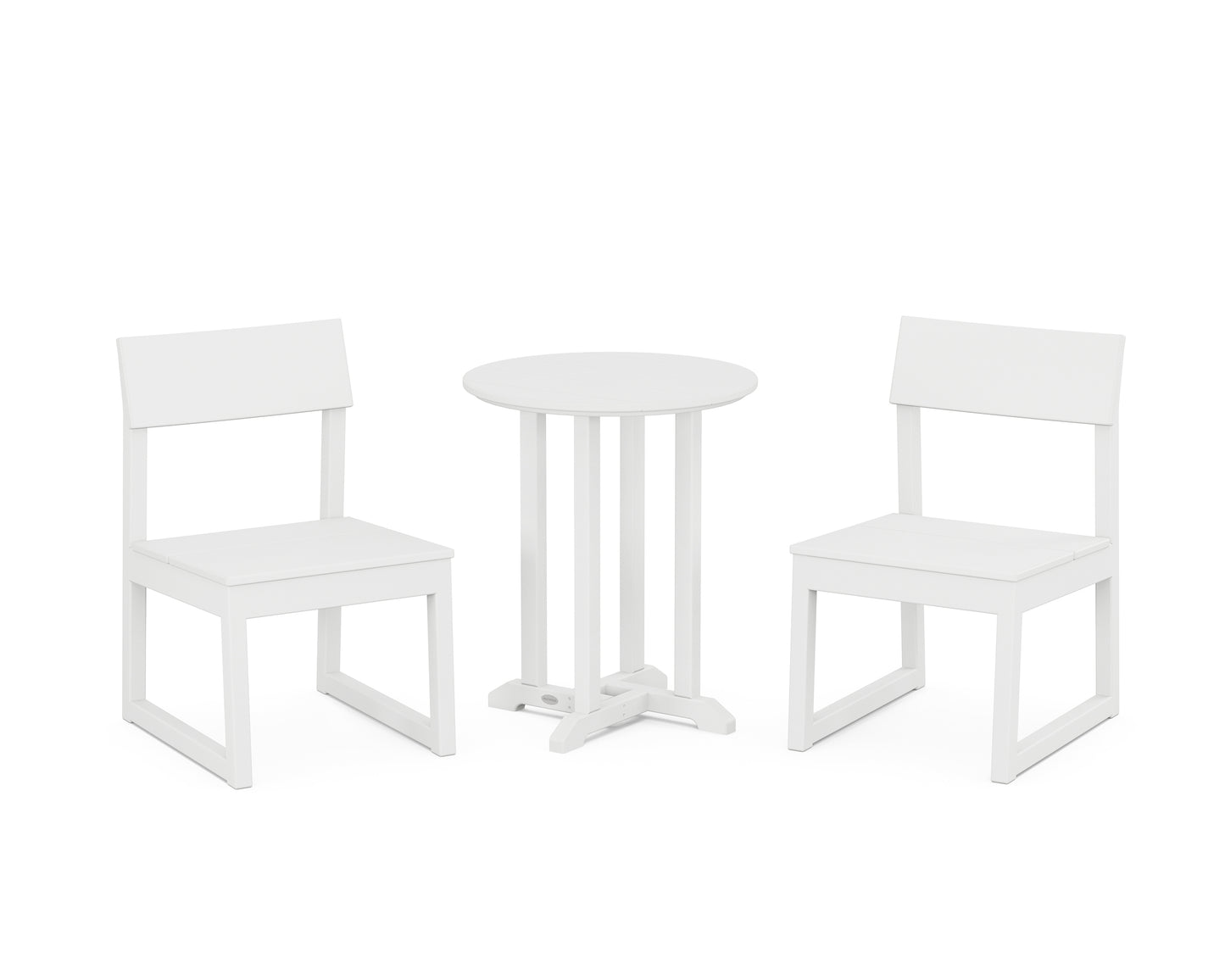 EDGE Side Chair 3-Piece Round Dining Set