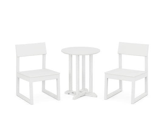 EDGE Side Chair 3-Piece Round Bistro Dining Set