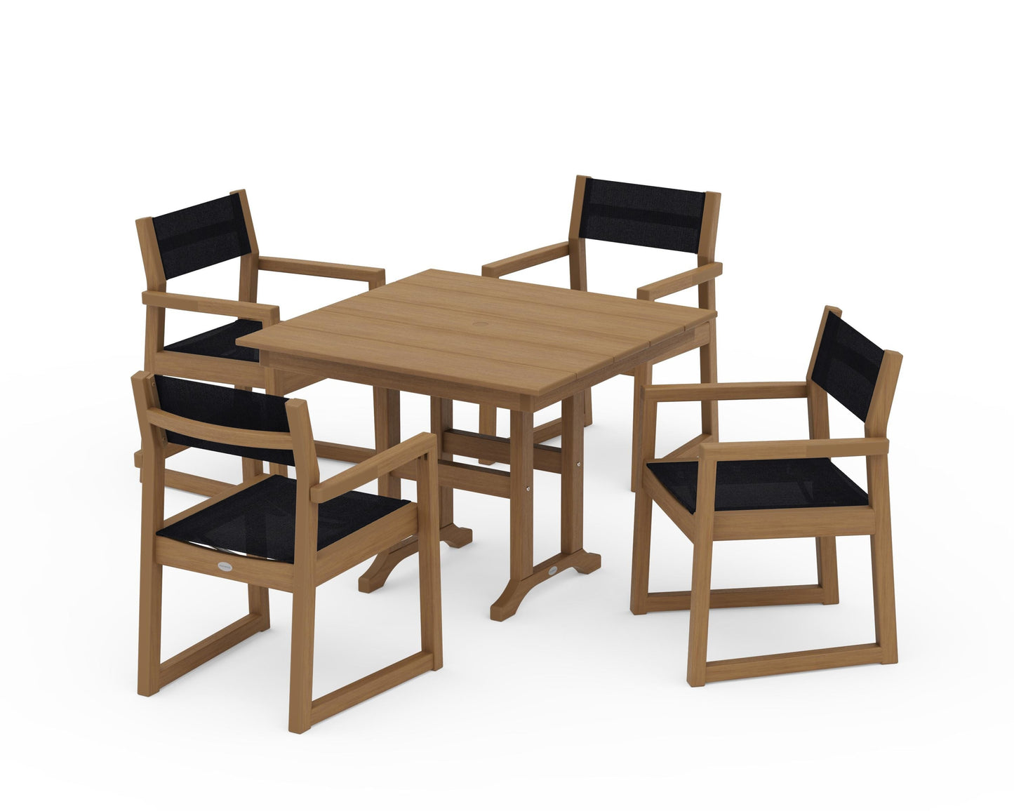 EDGE Sling Arm Chair 5-Piece Farmhouse Dining Set