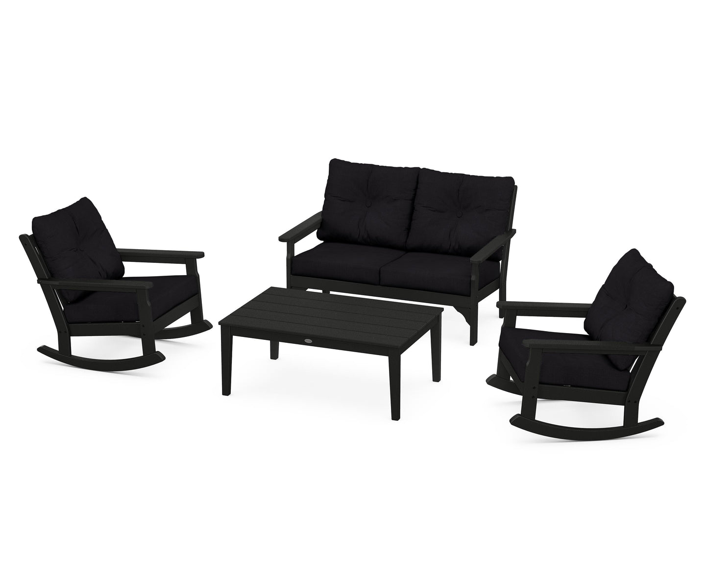 Vineyard 4-Piece Deep Seating Rocking Chair Set