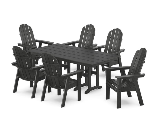 Vineyard Curveback Adirondack Chair 7-Piece Farmhouse Dining Set
