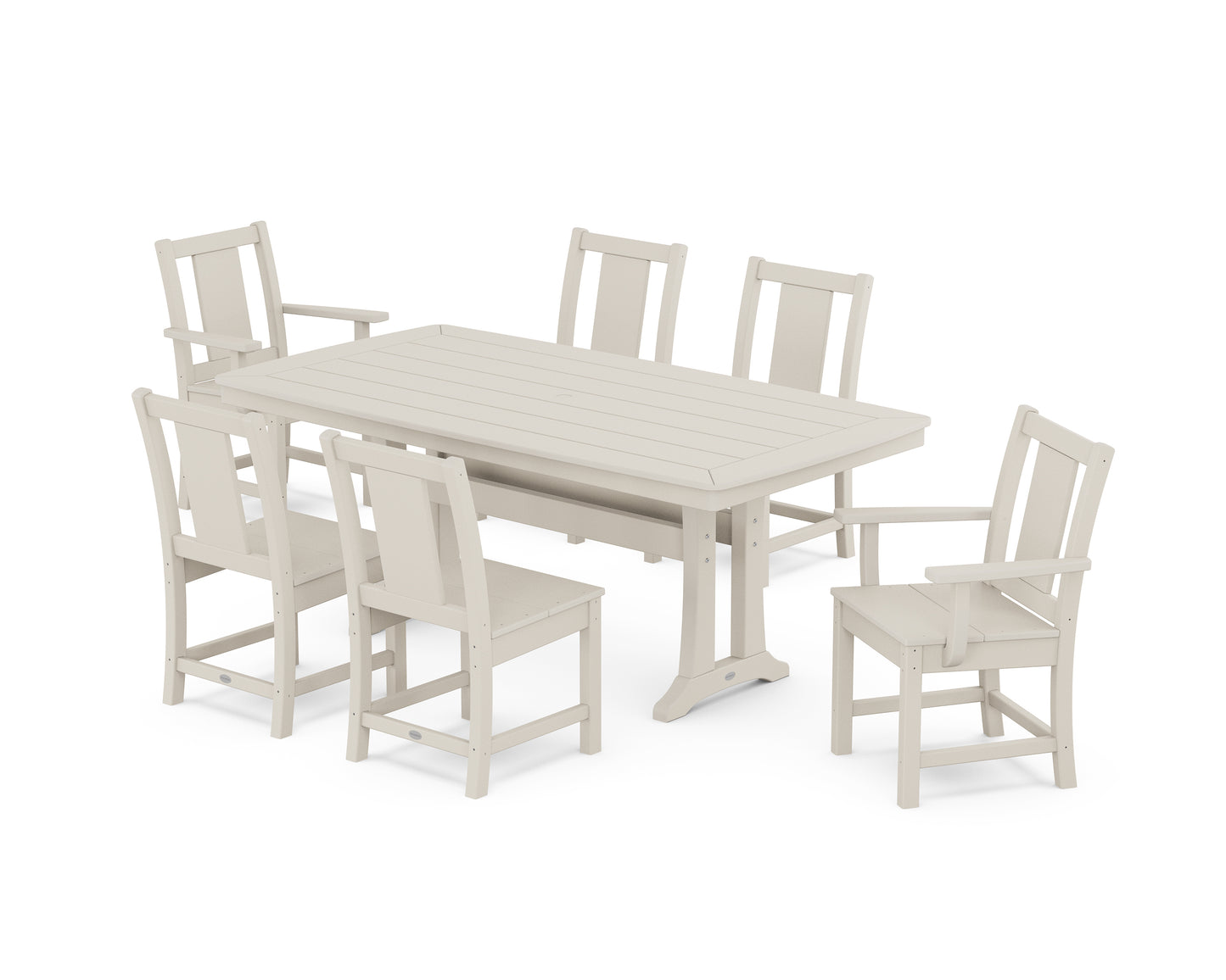 Prairie 7-Piece Dining Set with Trestle Legs