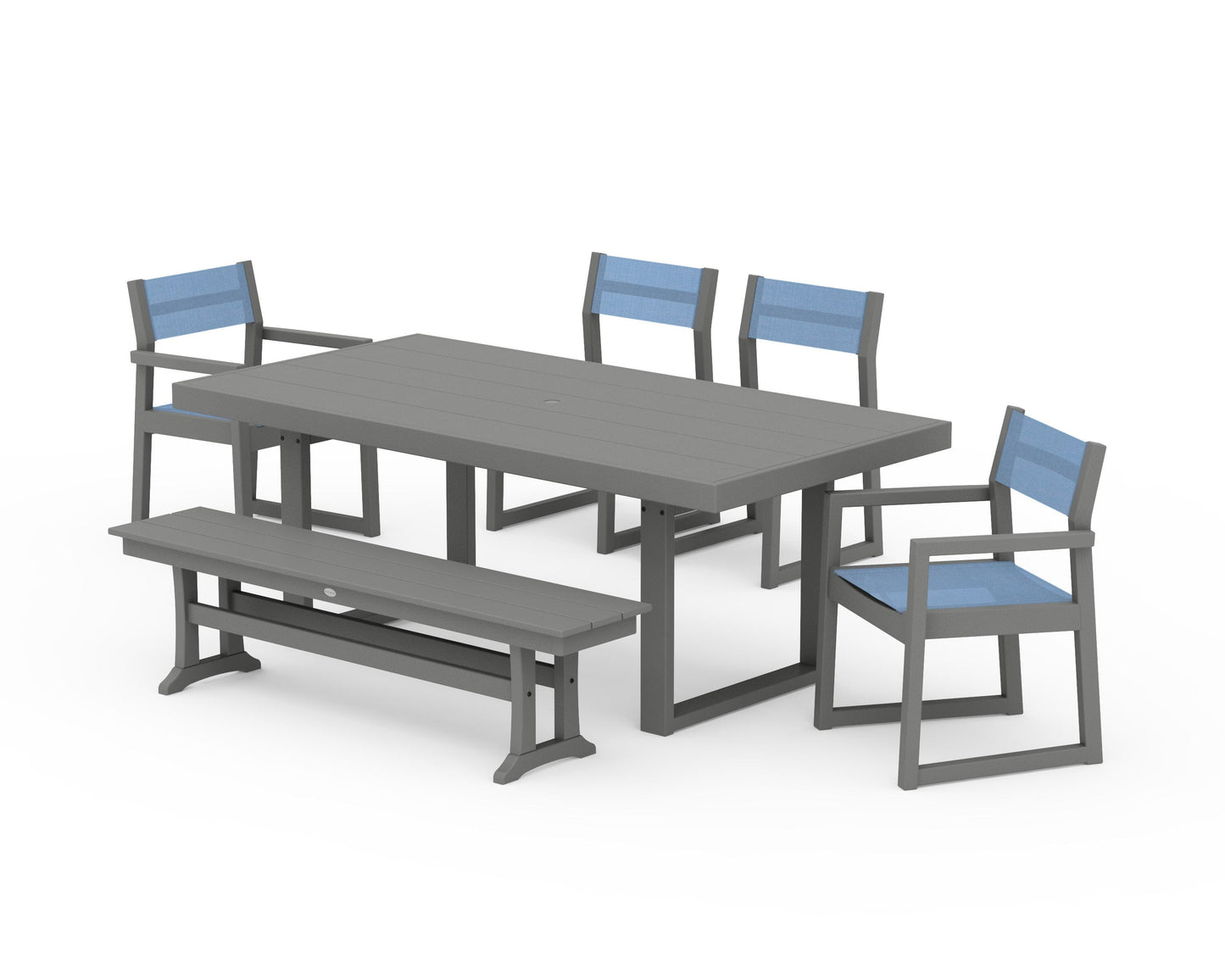 EDGE Sling 6-Piece Dining Set with Bench