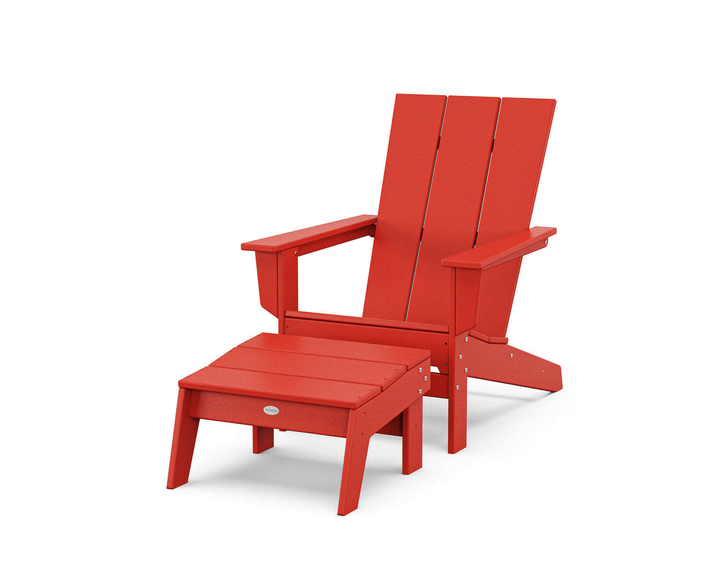 Modern Studio Adirondack Chair with Ottoman