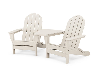 Classic Oversized Adirondacks with Angled Connecting Table