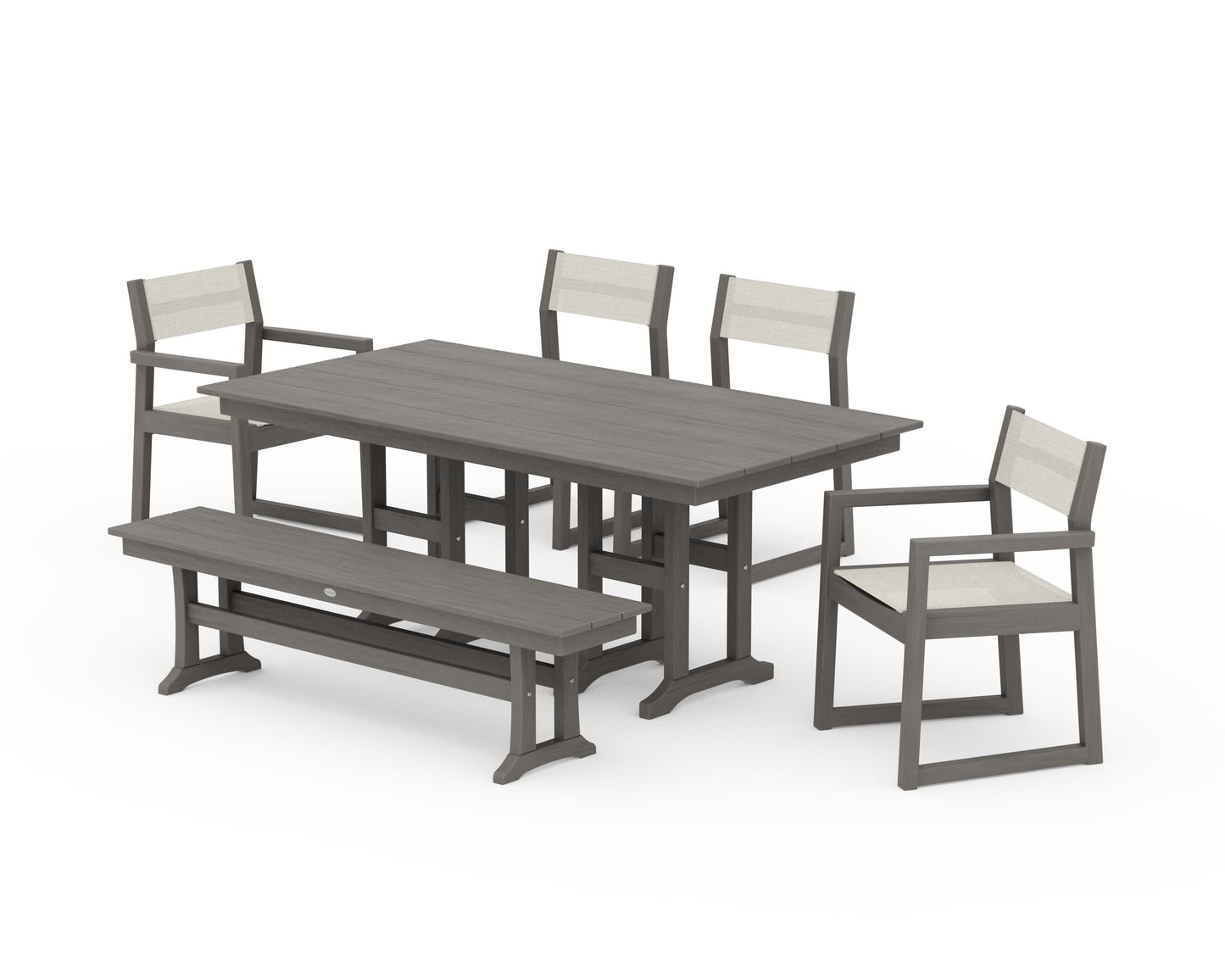 EDGE Sling 6-Piece Farmhouse Dining Set
