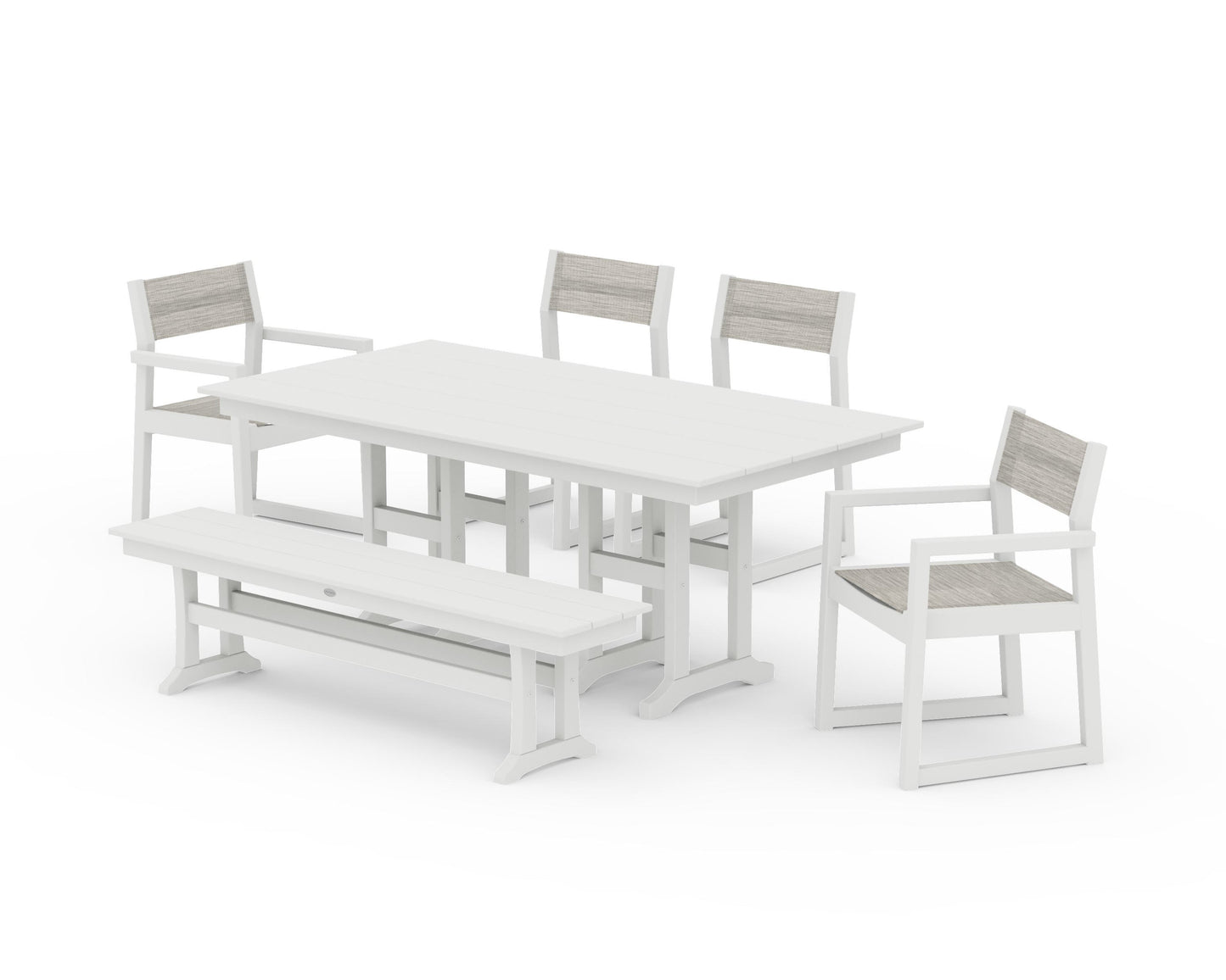 EDGE Sling 6-Piece Farmhouse Dining Set