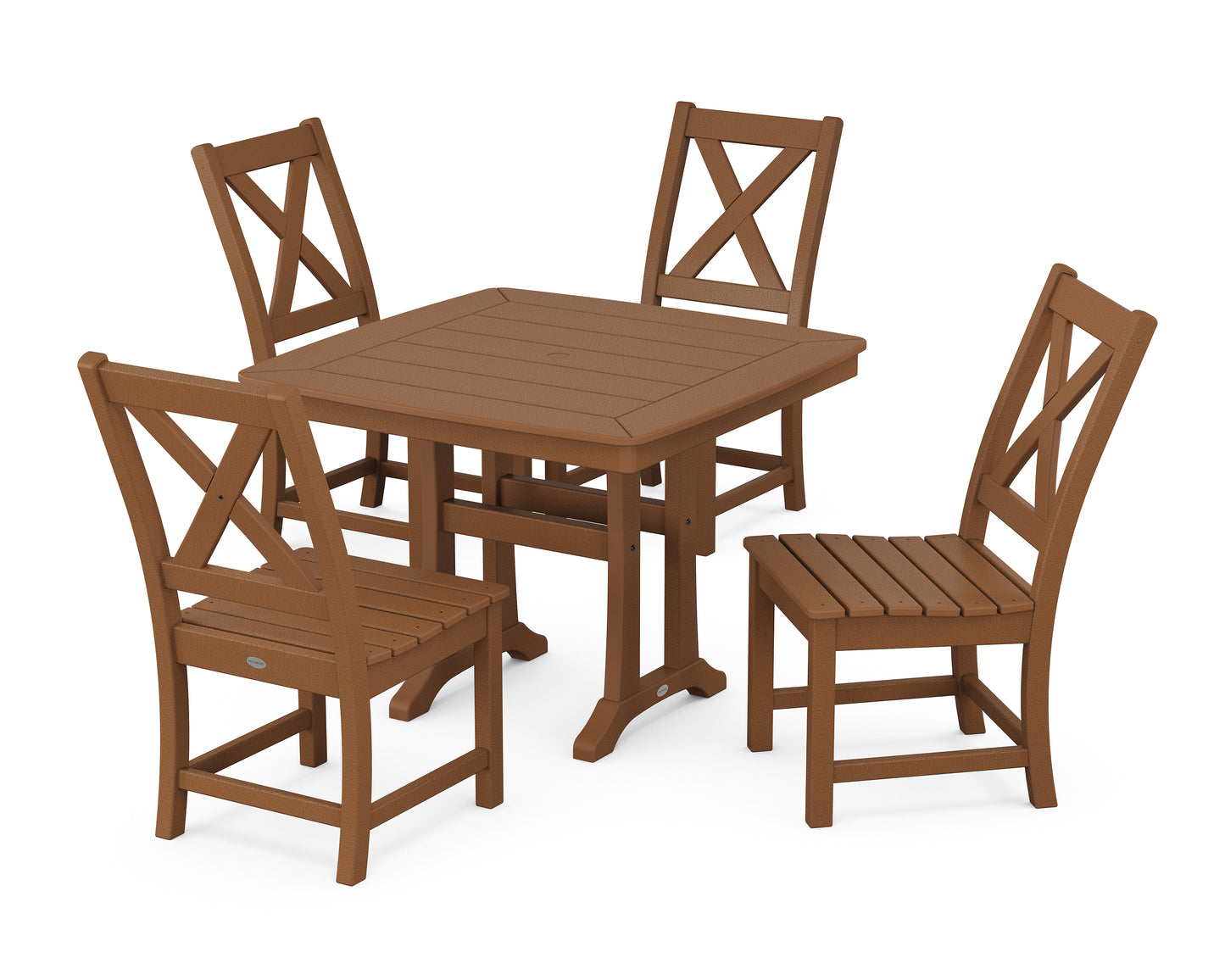 Braxton Side Chair 5-Piece Dining Set with Trestle Legs