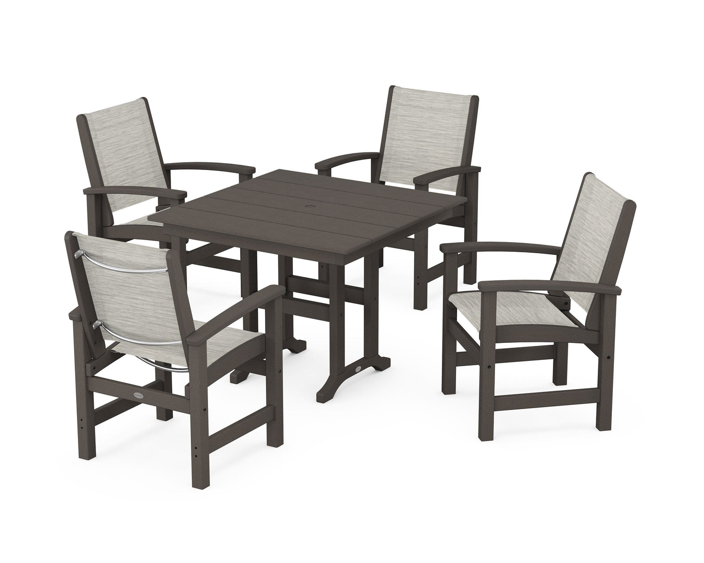 Coastal 5-Piece Farmhouse Dining Set