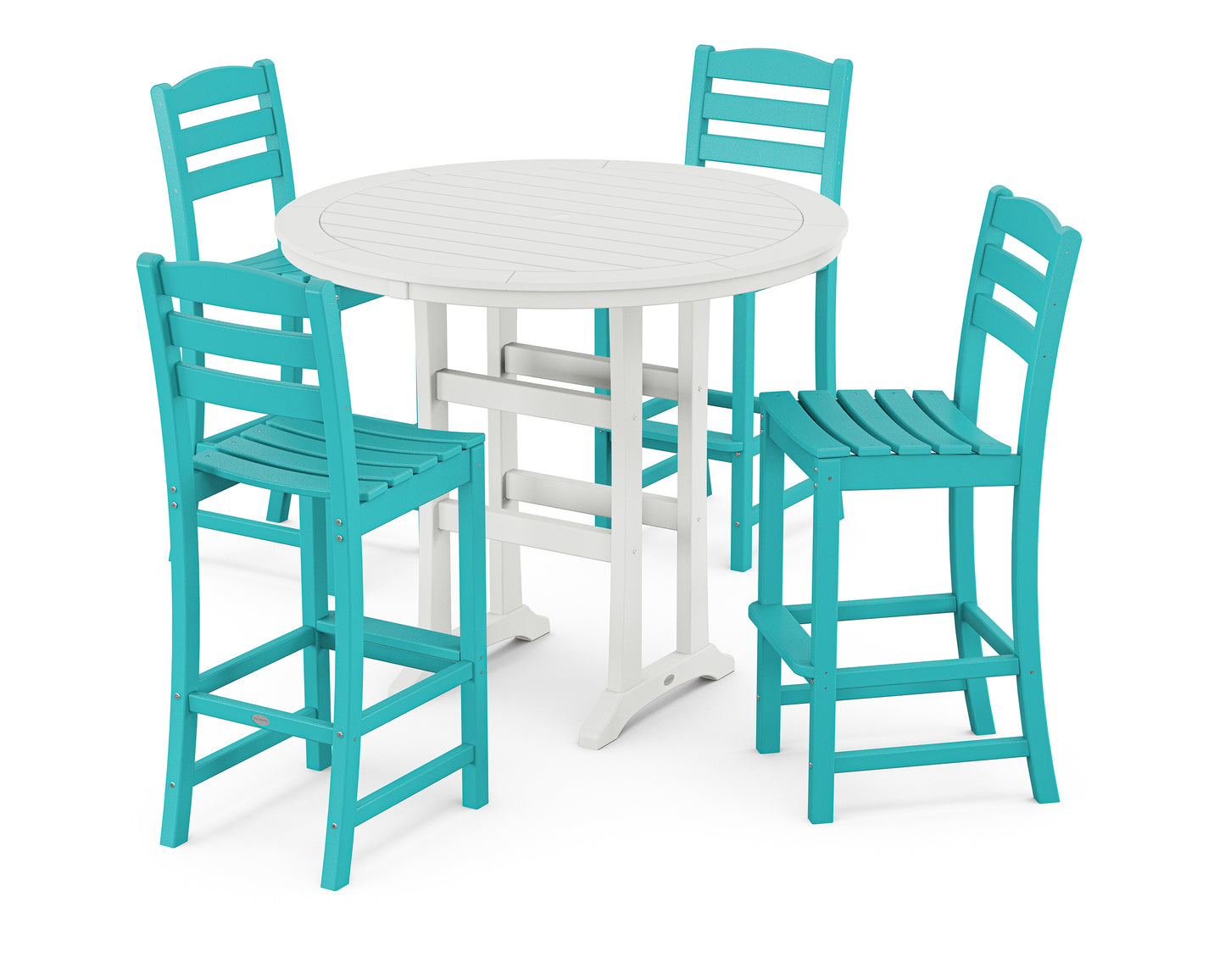 La Casa Caf‚ 5-Piece Side Chair Bar Dining Set