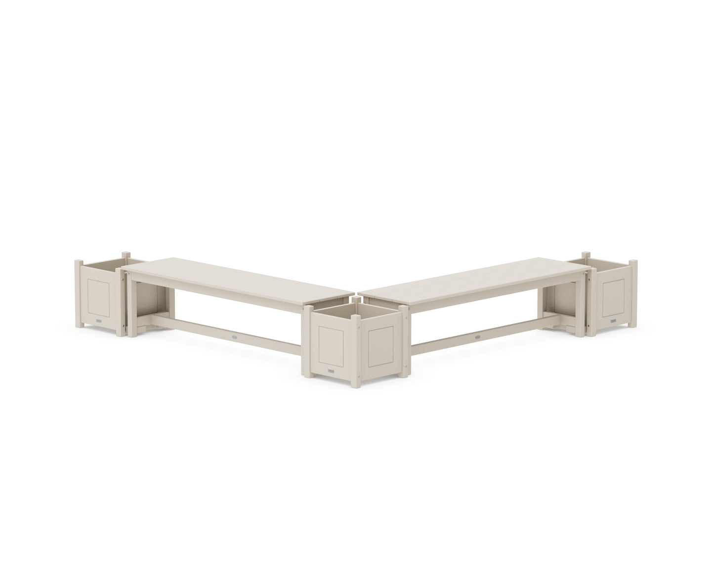 60" Country Living L- Shaped Planter Bench Corner Set