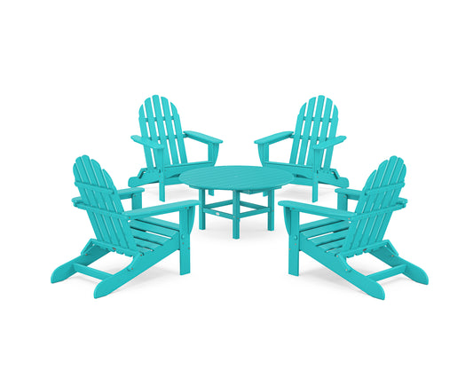 Classic Folding Adirondack 5-Piece Conversation Group