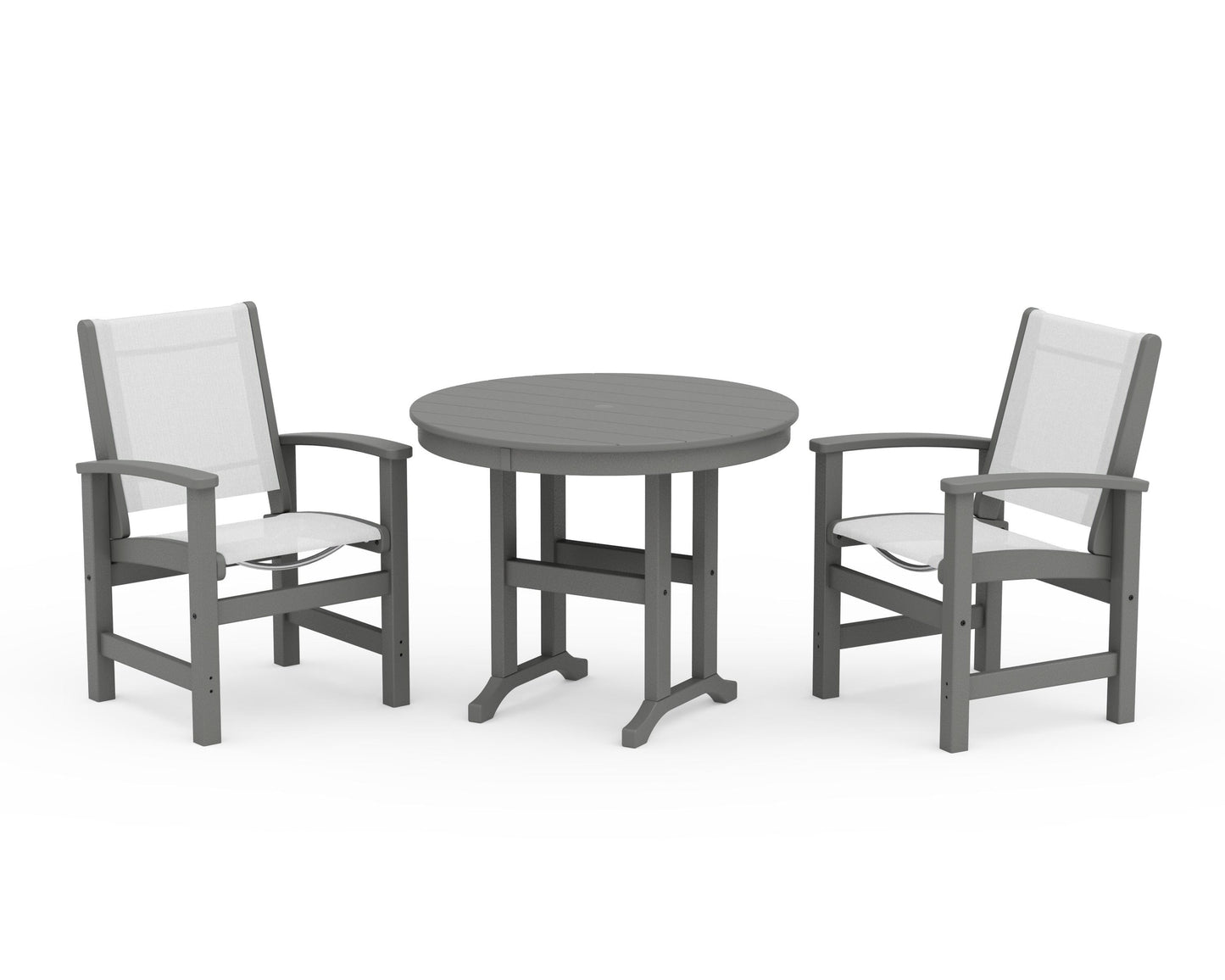 Coastal 3-Piece Round Dining Set