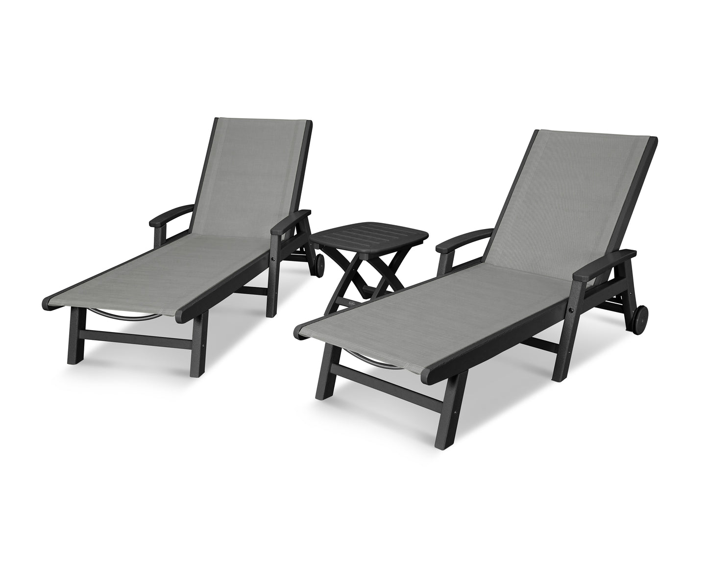 Coastal 3-Piece Wheeled Chaise Set