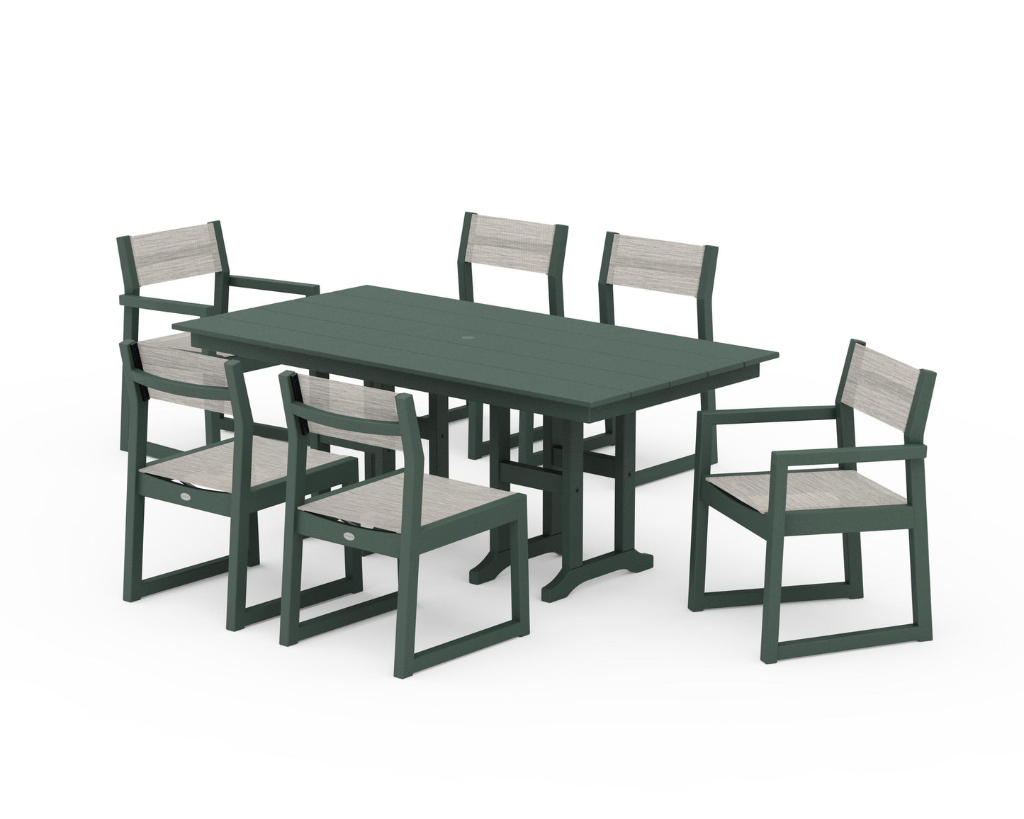 EDGE Sling 7-Piece Farmhouse Dining Set