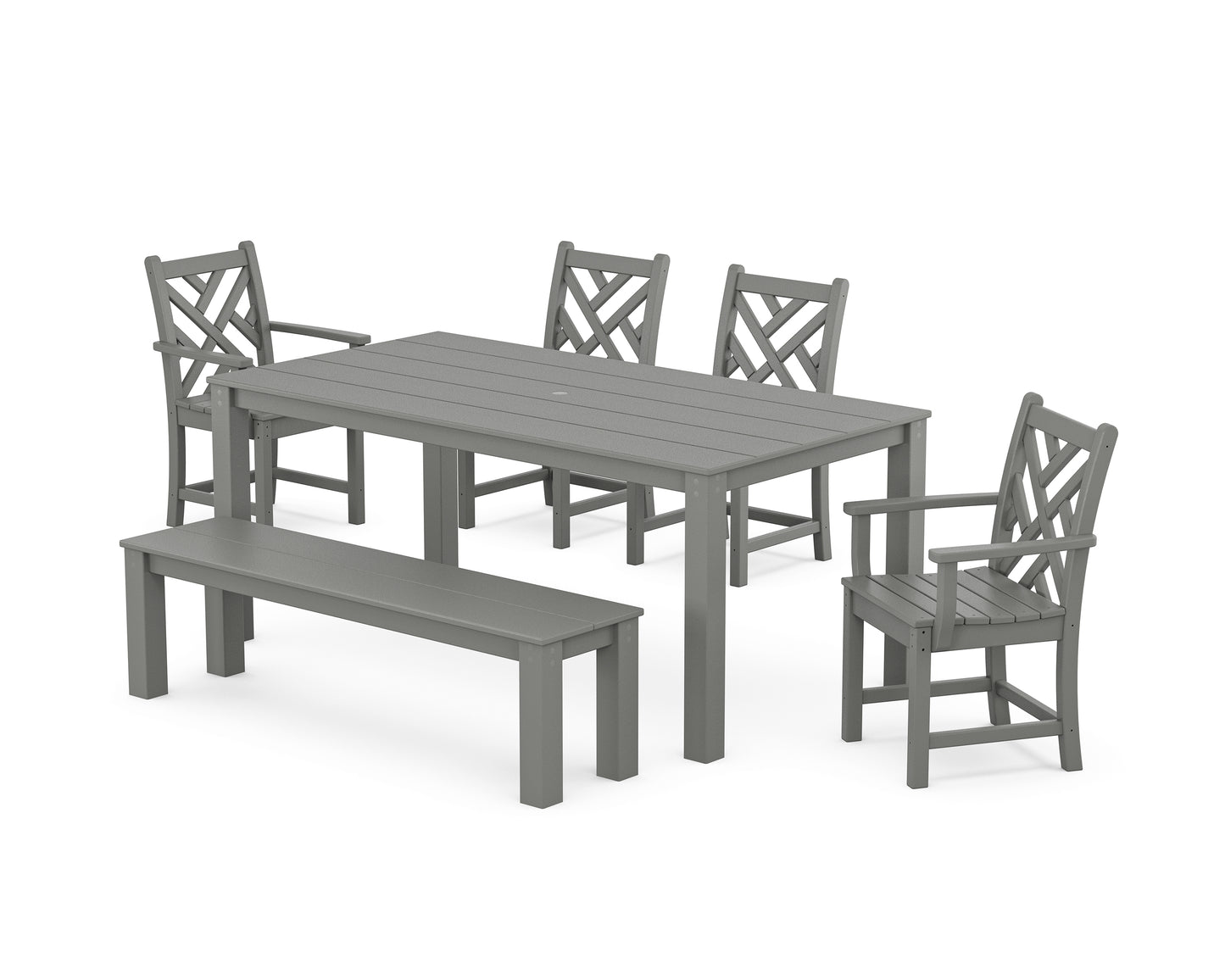 Chippendale 6-Piece Parsons Dining Set with Bench