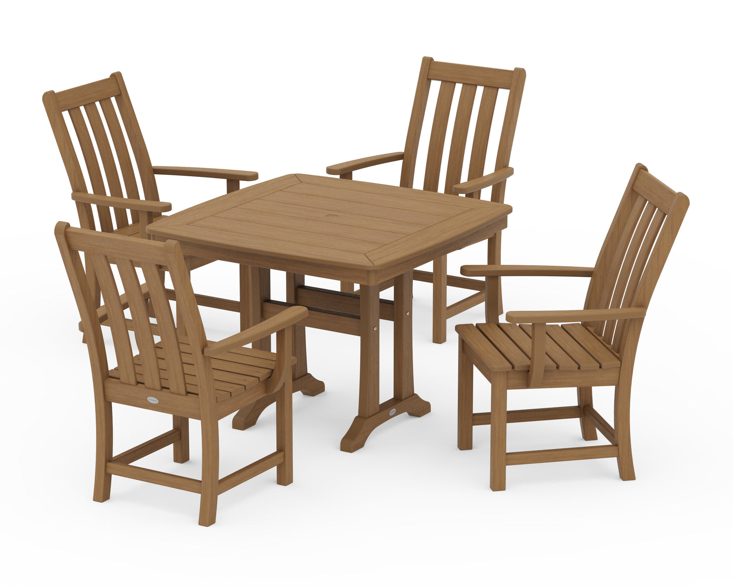 Vineyard 5-Piece Dining Set with Trestle Legs