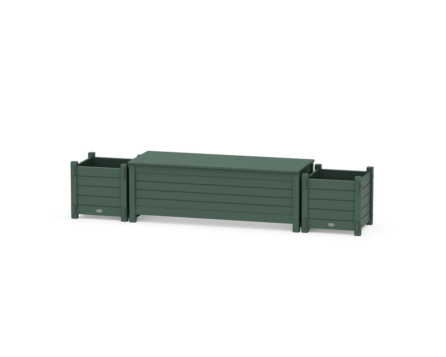 48" Nautical Straight Planter Storage Bench Set