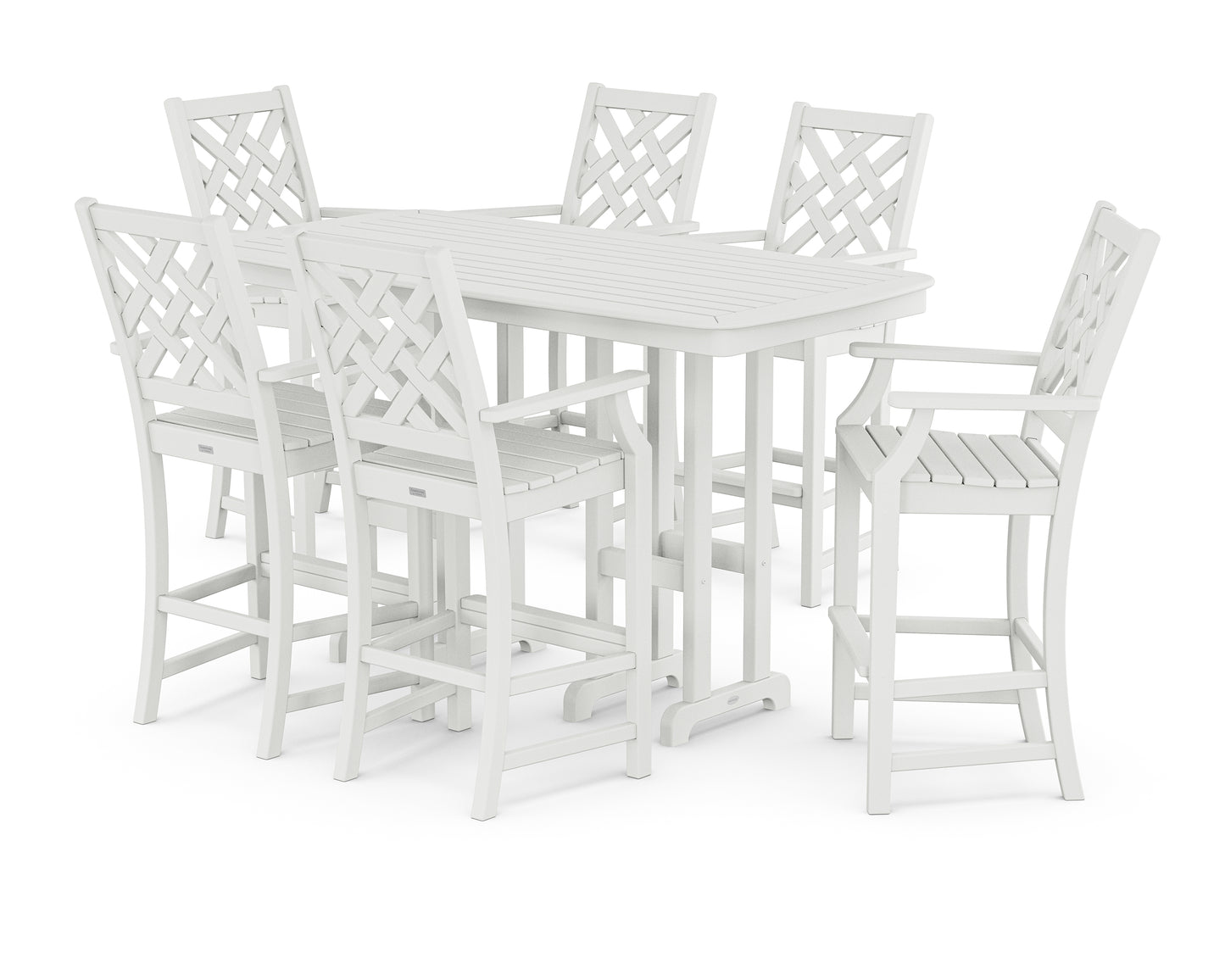 Wovendale Arm Chair 7-Piece Bar Set