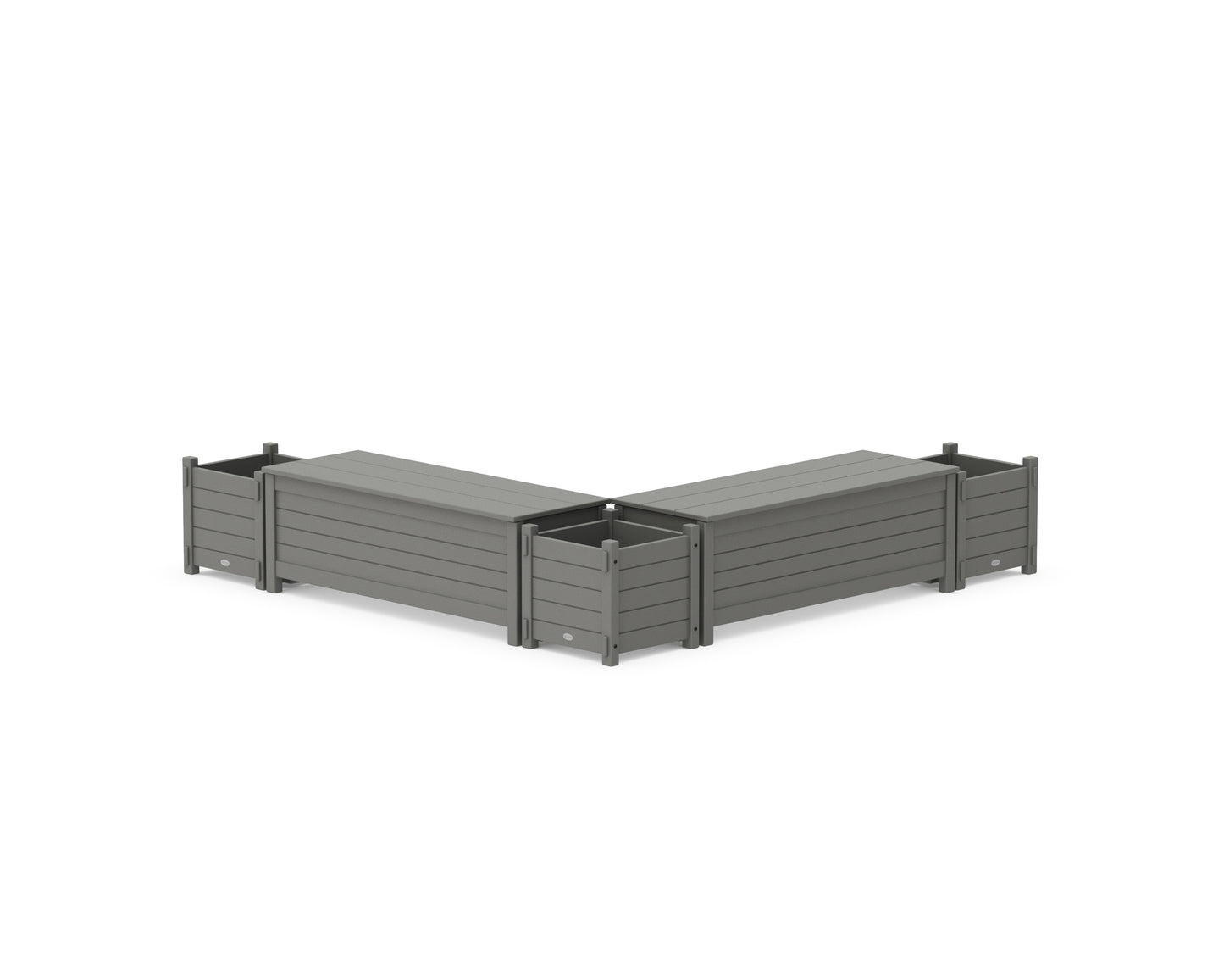 48" Nautical L- Shaped Planter Storage Bench Corner Set