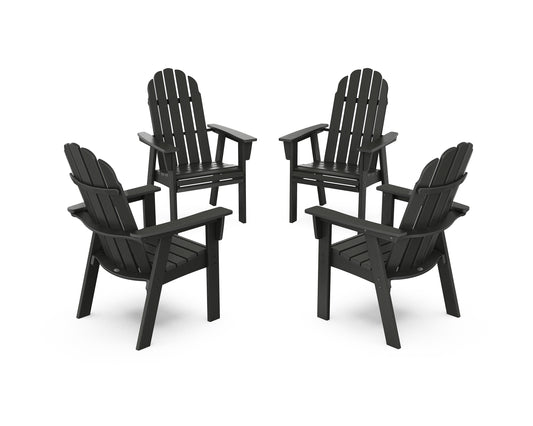 Vineyard 4-Piece Curveback Upright Adirondack Conversation Set
