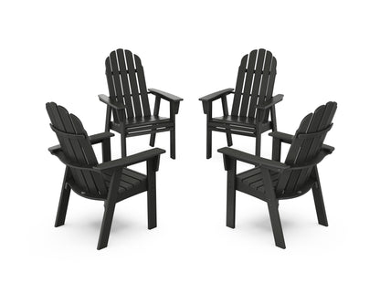 Vineyard 4-Piece Curveback Upright Adirondack Conversation Set