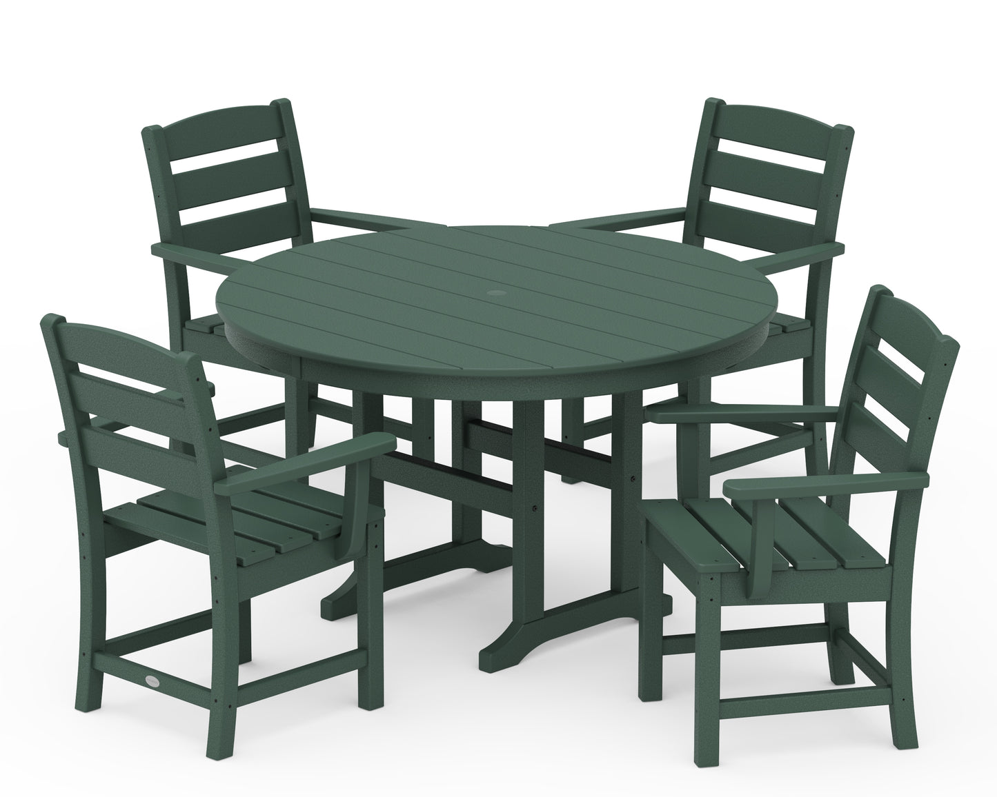 Lakeside 5-Piece Round Farmhouse Dining Set