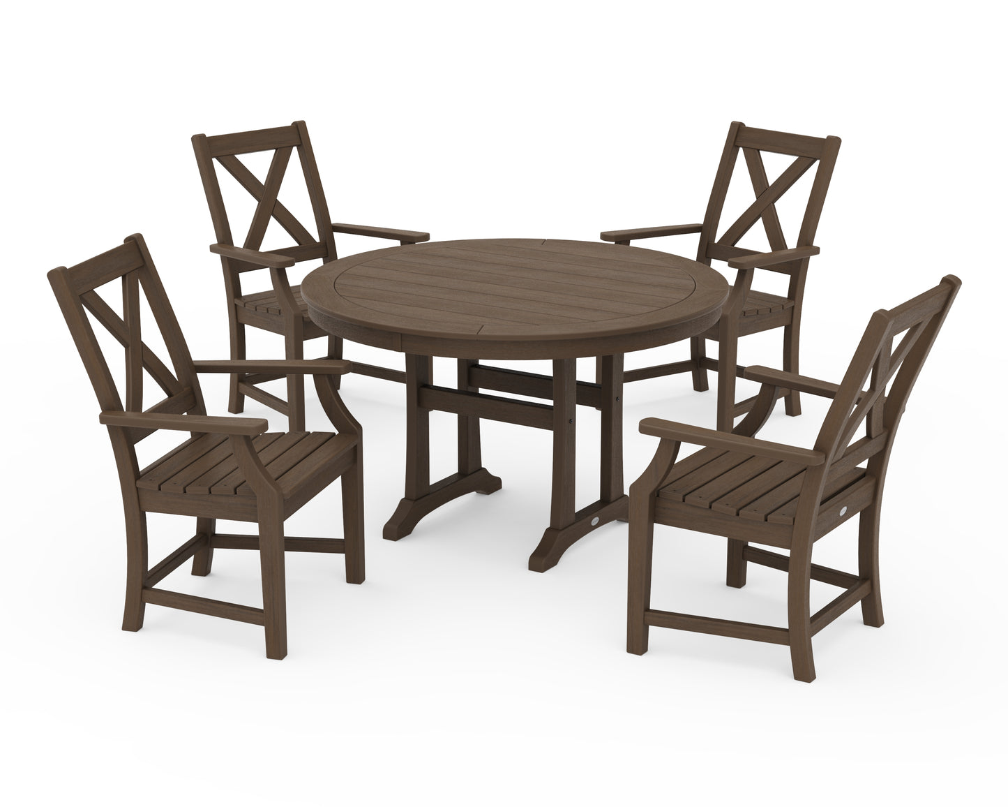 Braxton 5-Piece Nautical Trestle Arm Chair Dining Set