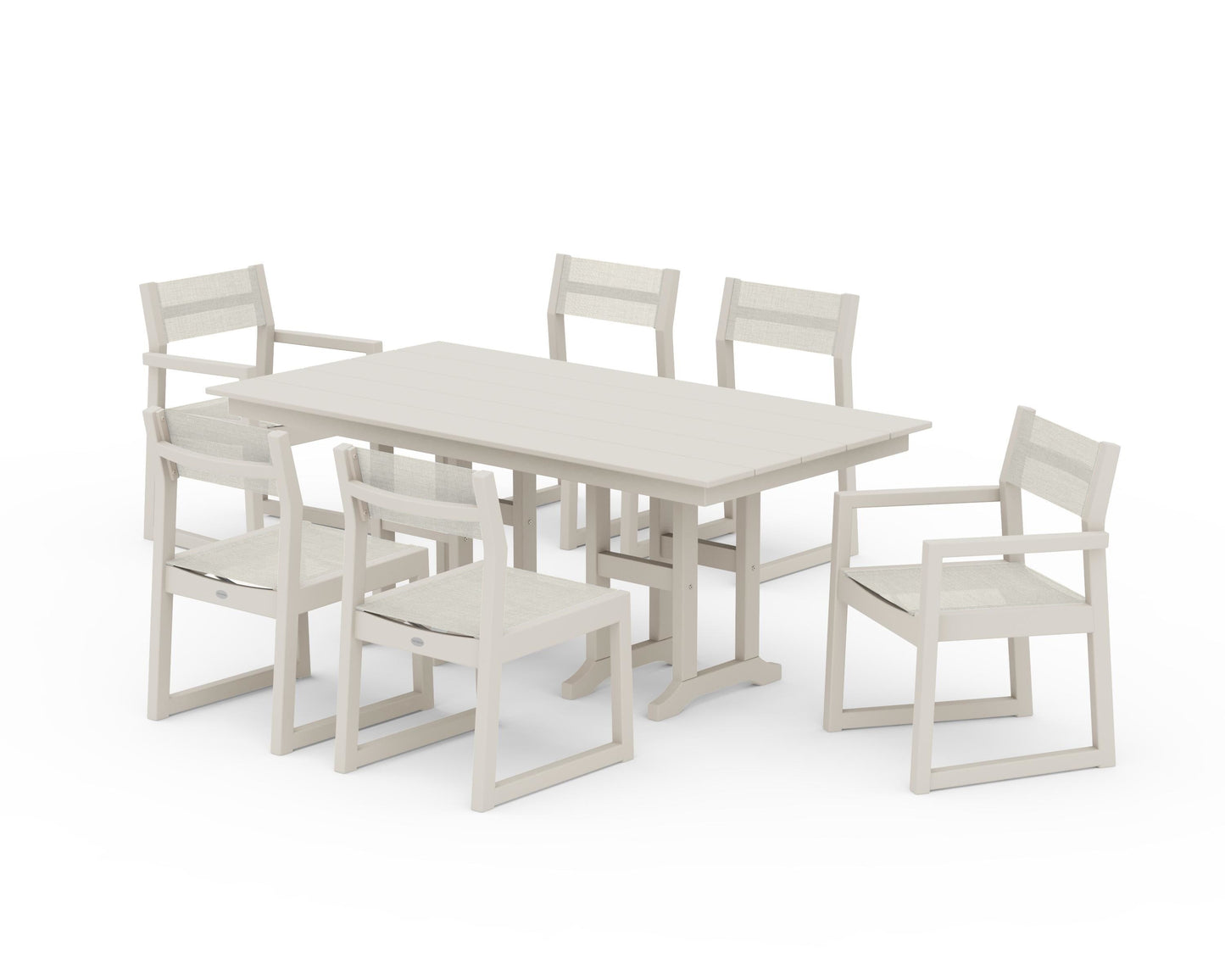 EDGE Sling 7-Piece Farmhouse Dining Set