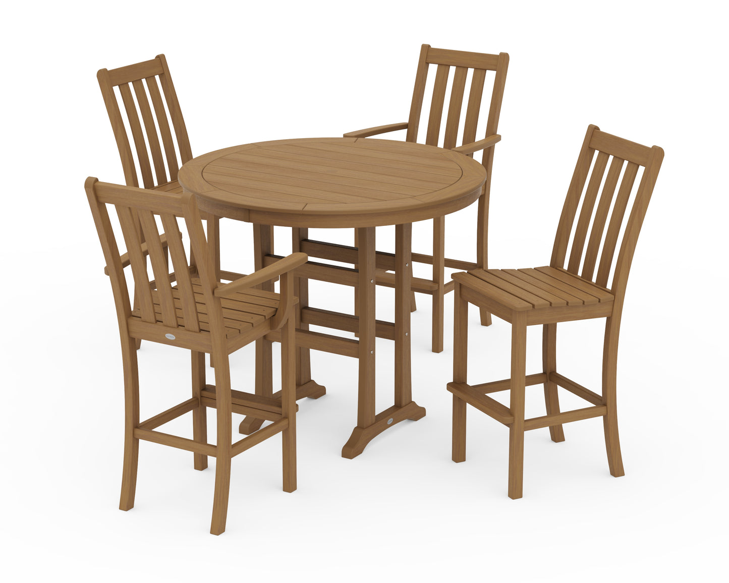 Vineyard 5-Piece Nautical Trestle Bar Set