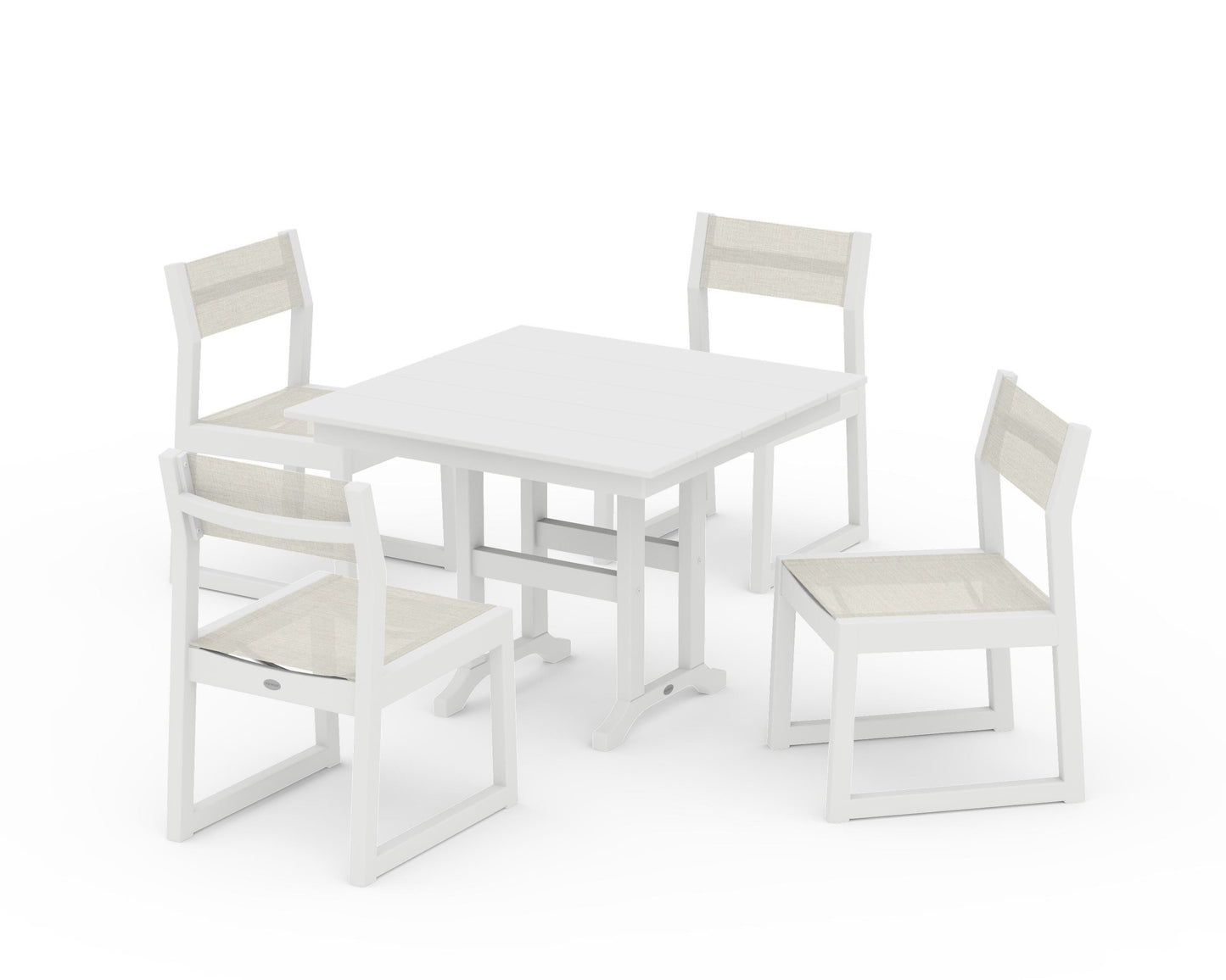 EDGE Sling Side Chair 5-Piece Farmhouse Dining Set