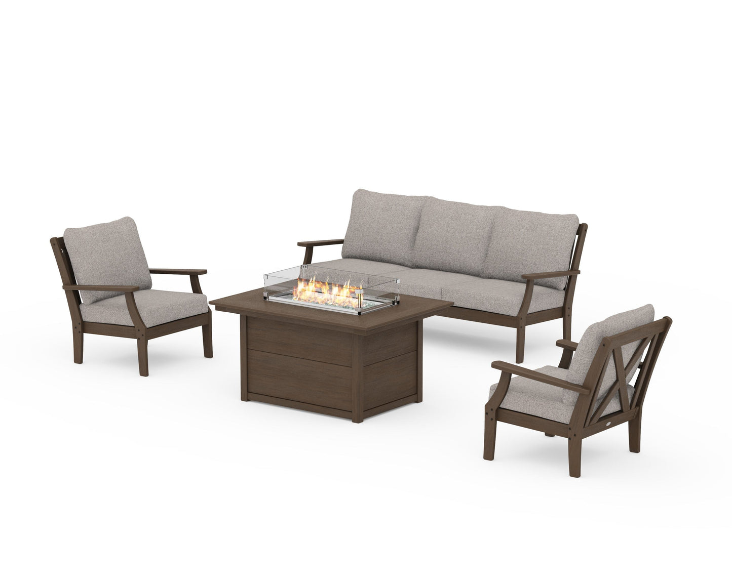 Braxton Deep Seating Fire Pit Table Set