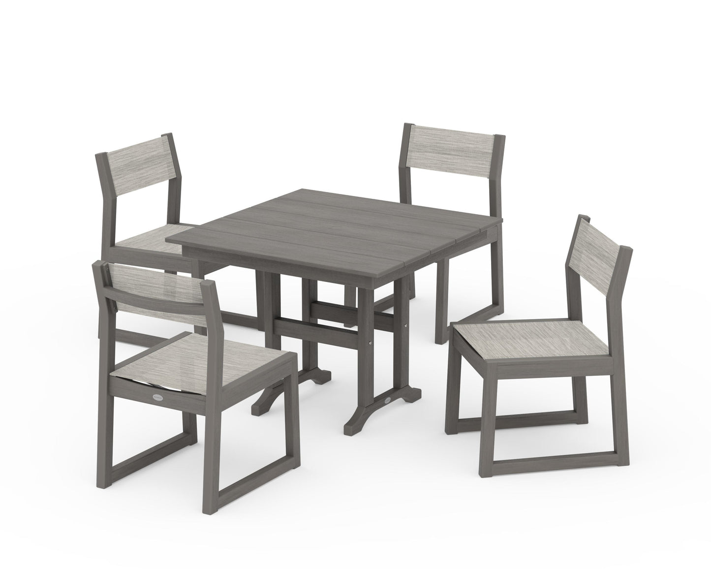 EDGE Sling Side Chair 5-Piece Farmhouse Dining Set