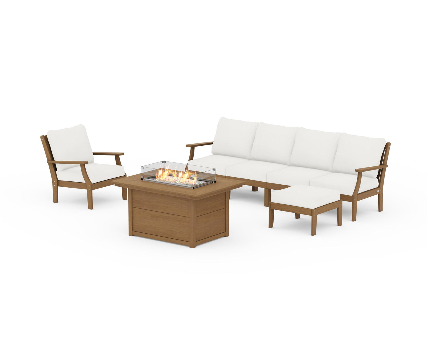 Braxton Sectional Lounge and Fire Pit Set